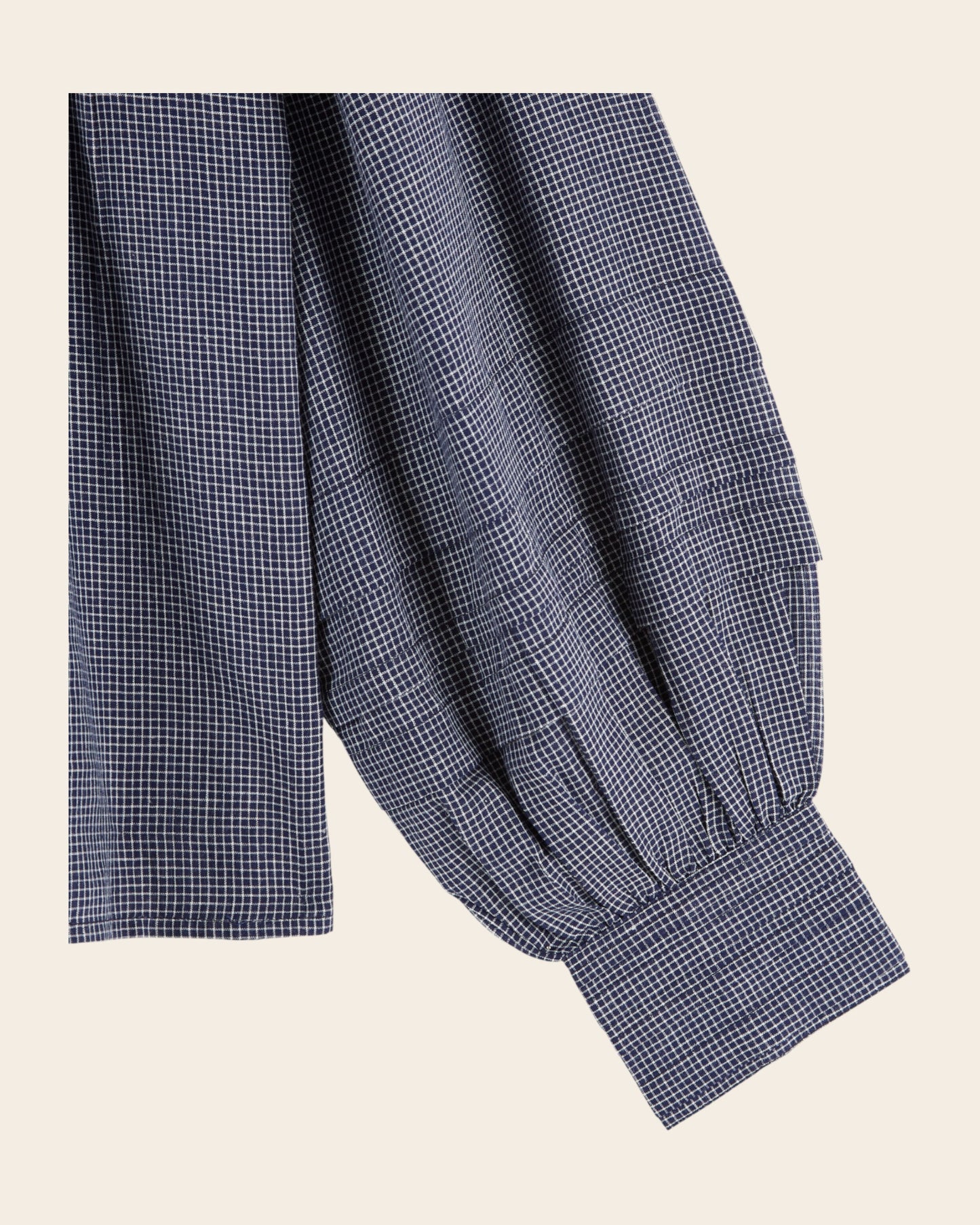 Blouse - Carreaux khadi marine