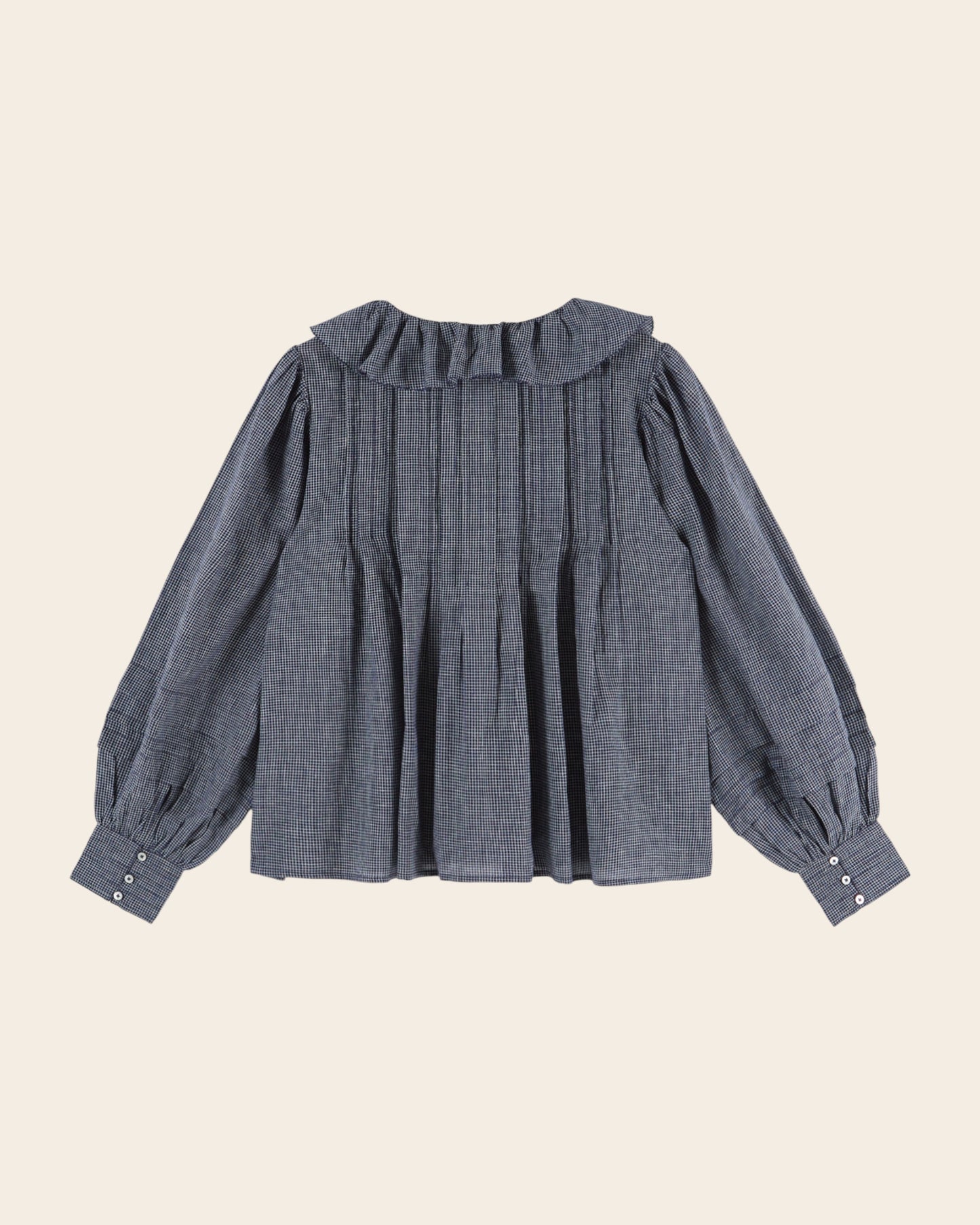 Blouse - Carreaux khadi marine
