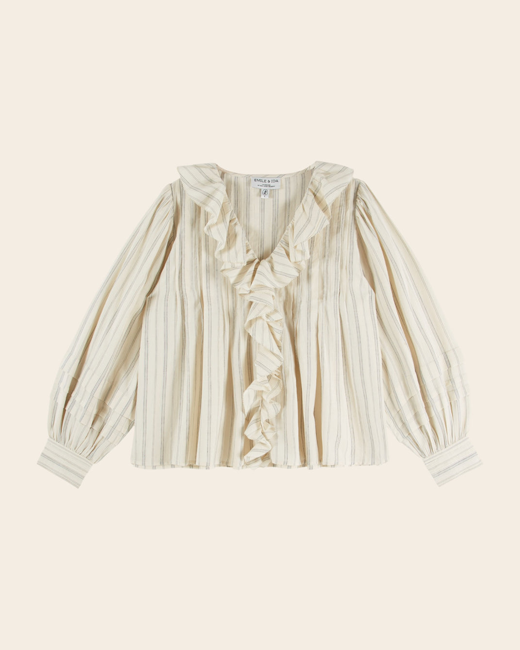 Blouse - Rayée khadi écru