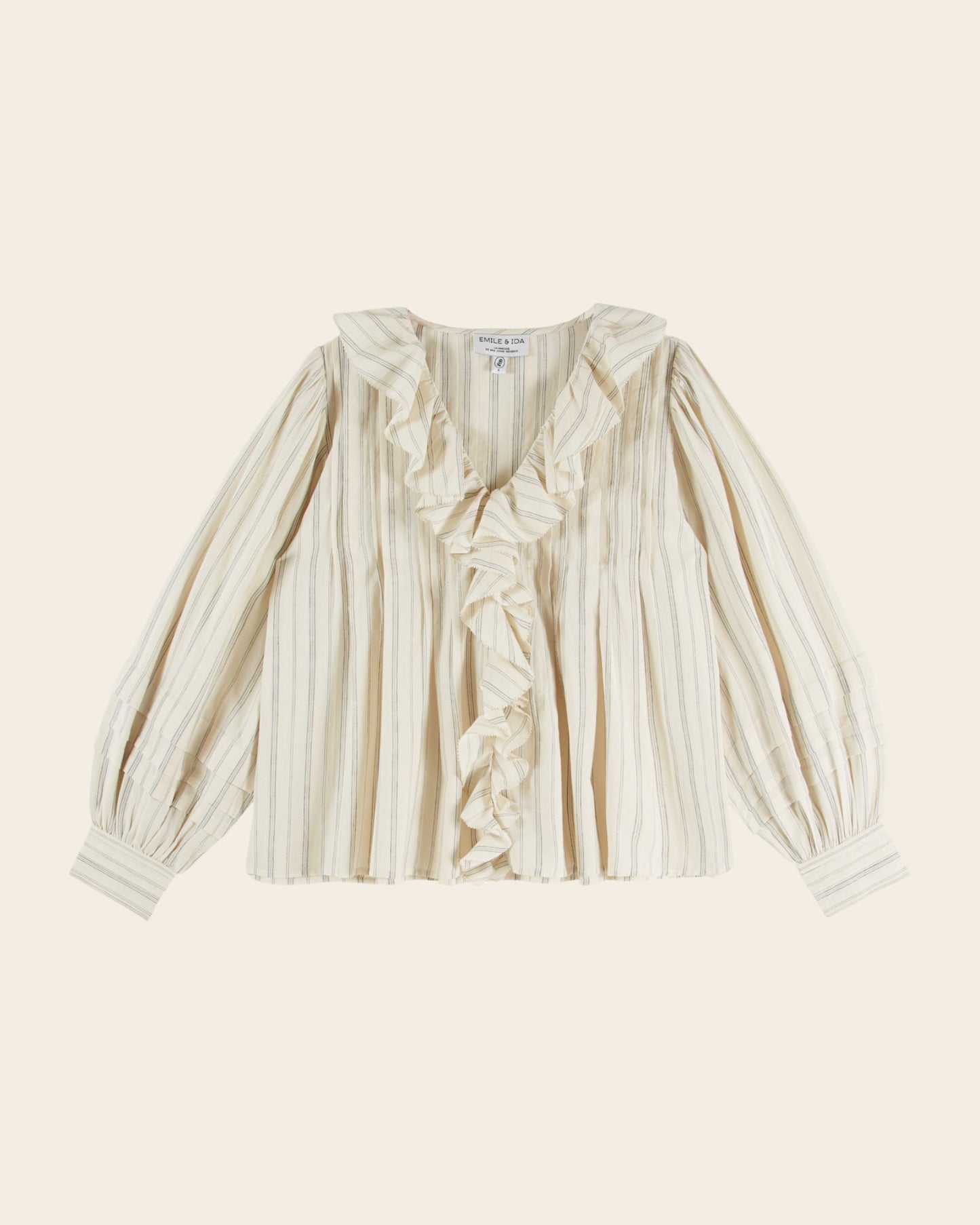 Blouse - Rayée khadi écru