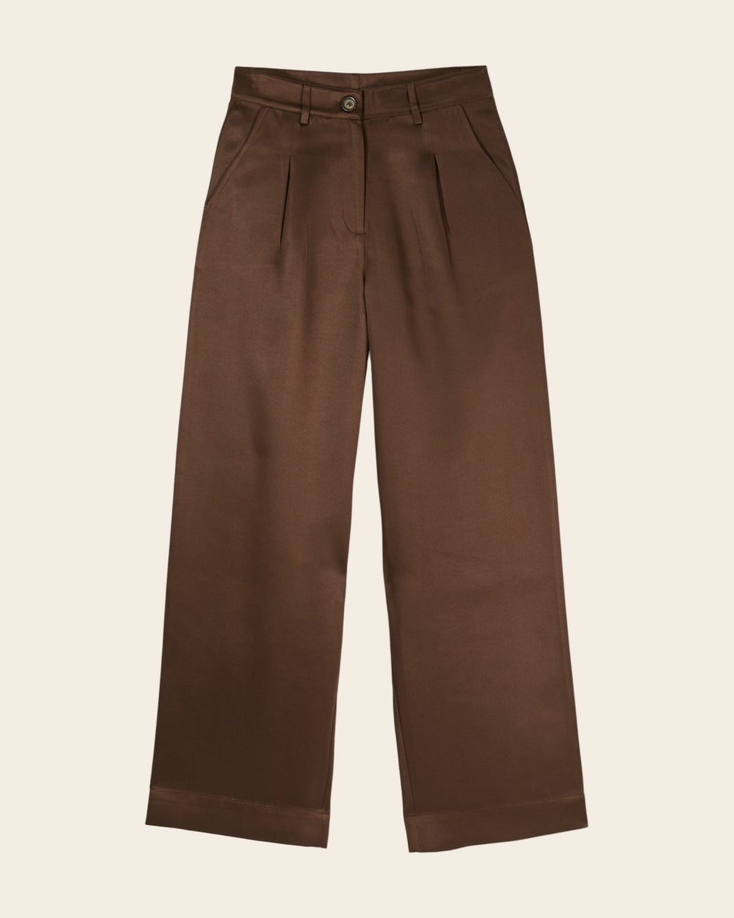 Pantalon - Satin marron
