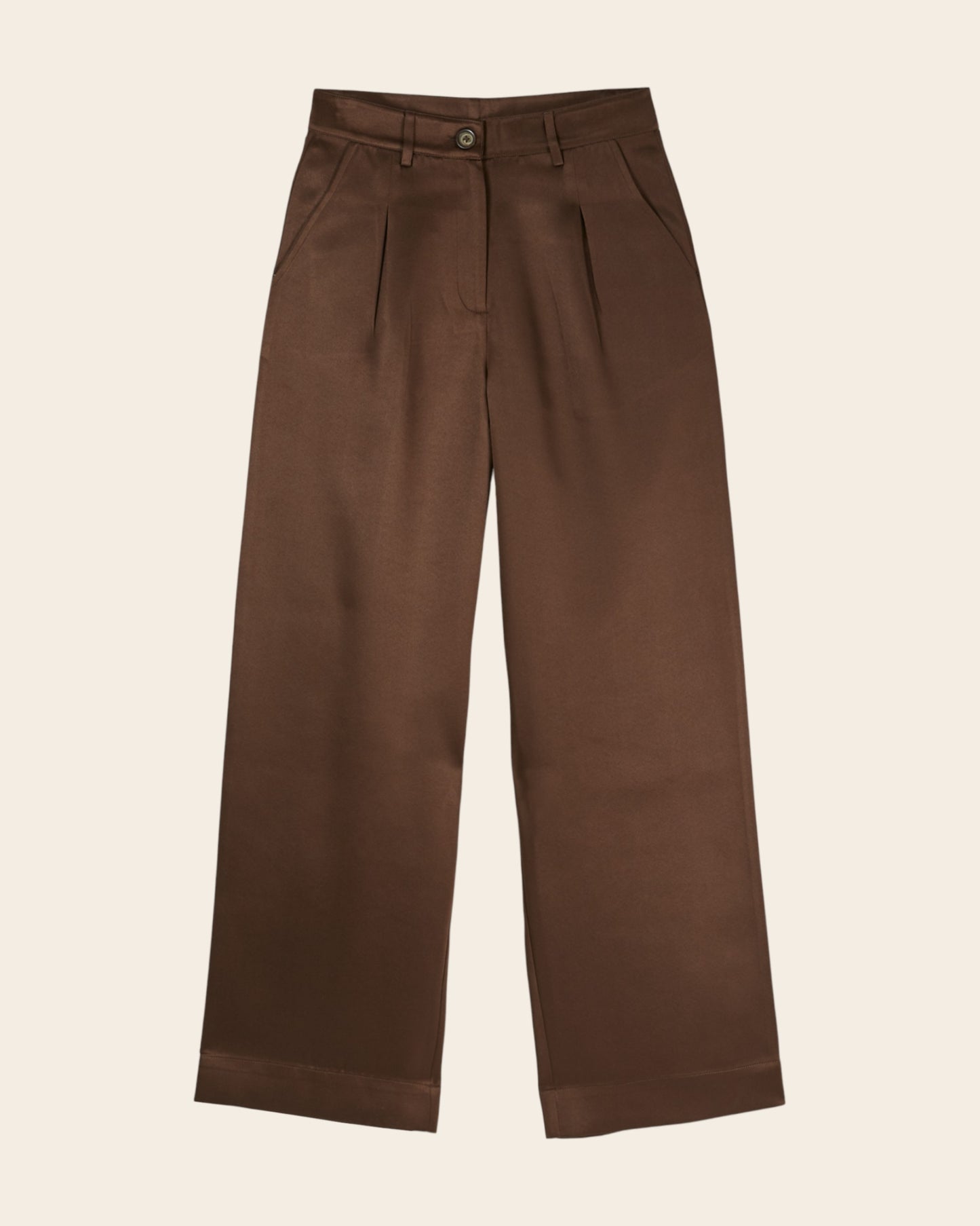 Pantalon - Satin marron
