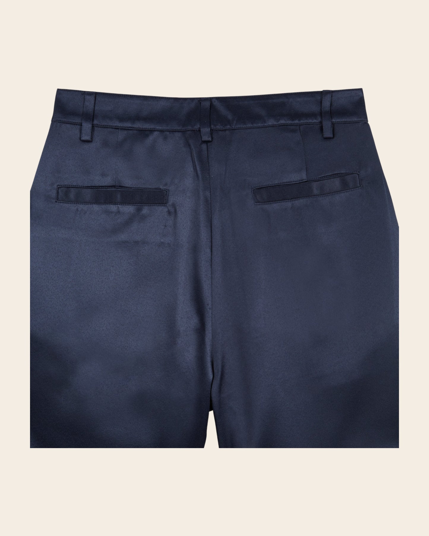 Pantalon - Satiné bleu marine