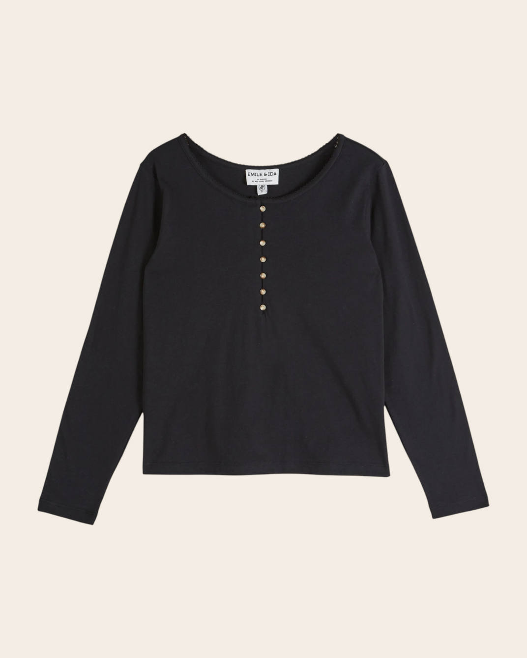 T-shirt manches longues - Noir