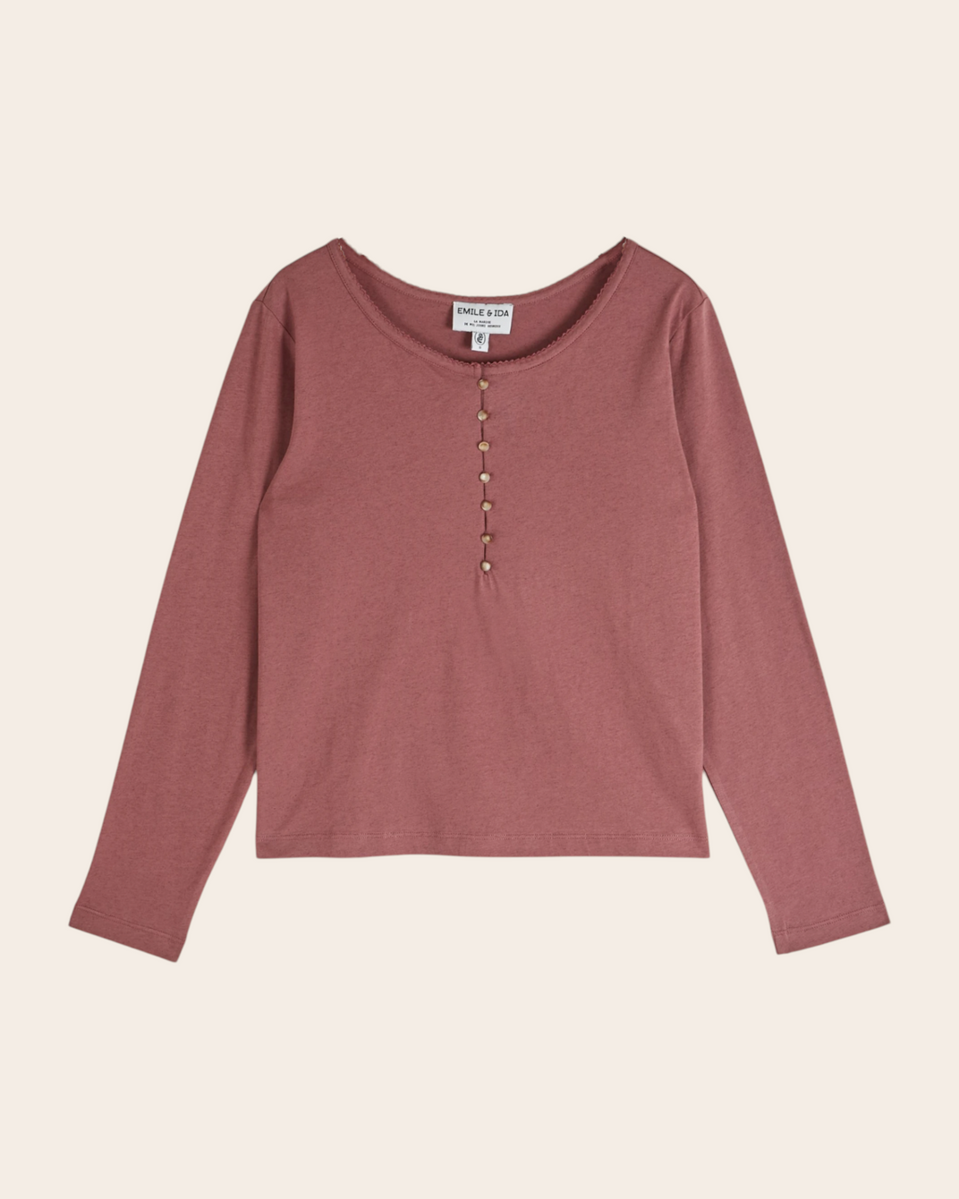 T-shirt manches longues - Prune
