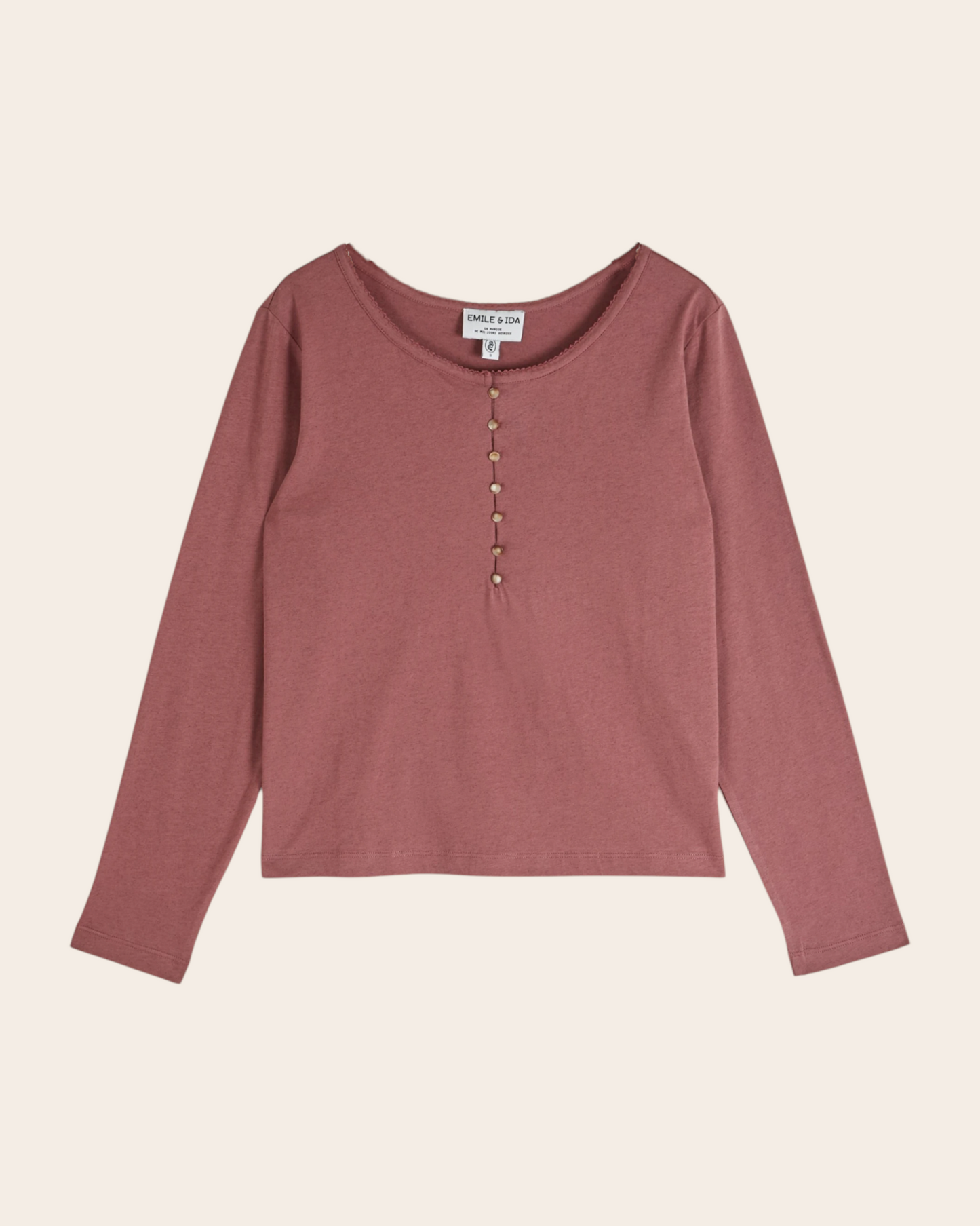 T-shirt manches longues - Prune