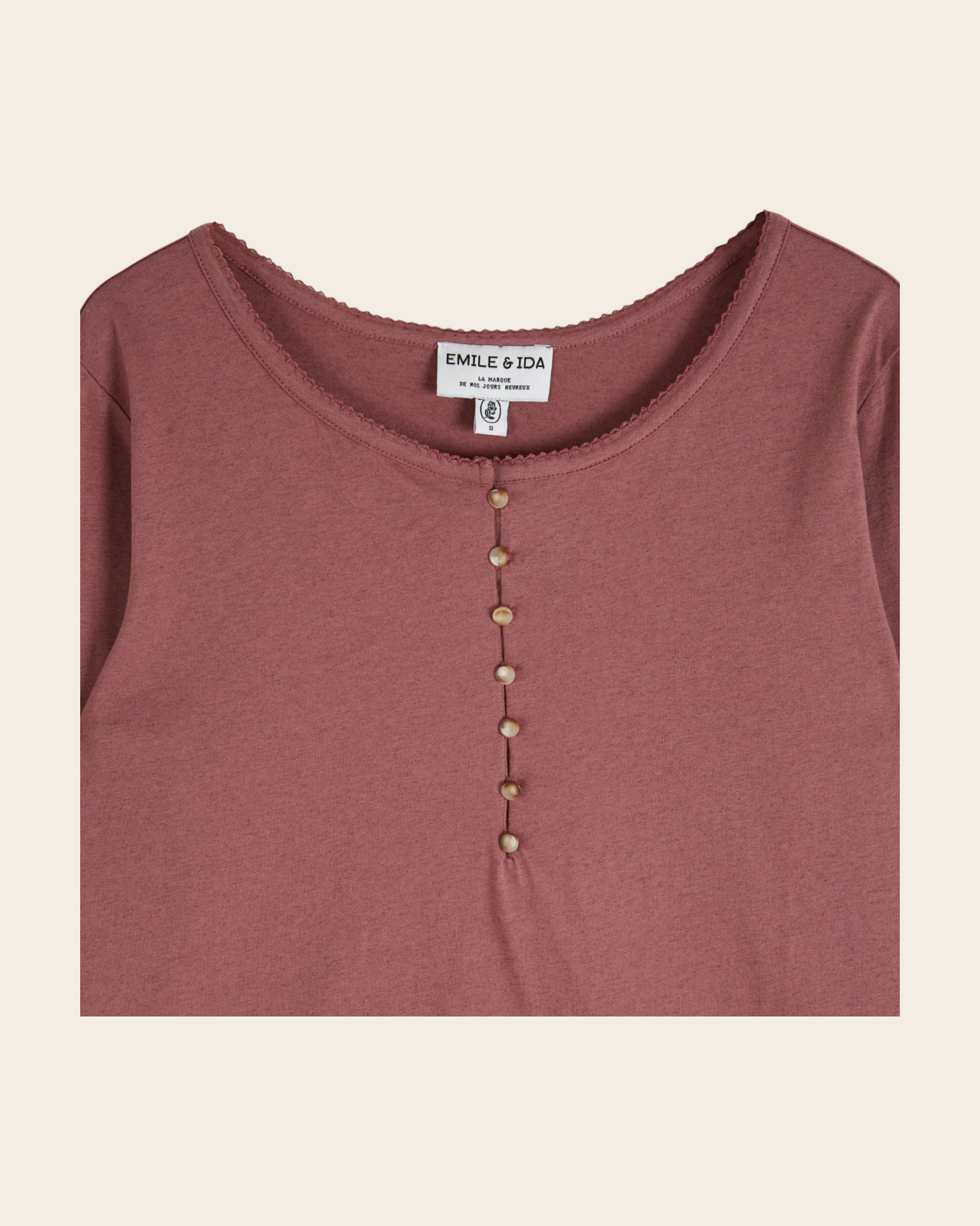 T-shirt manches longues - Prune