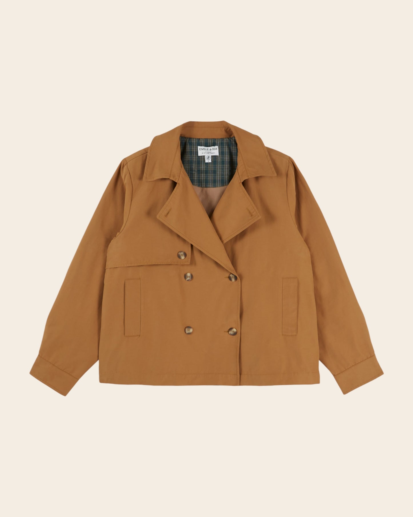 Veste trench - Col à nouer camel