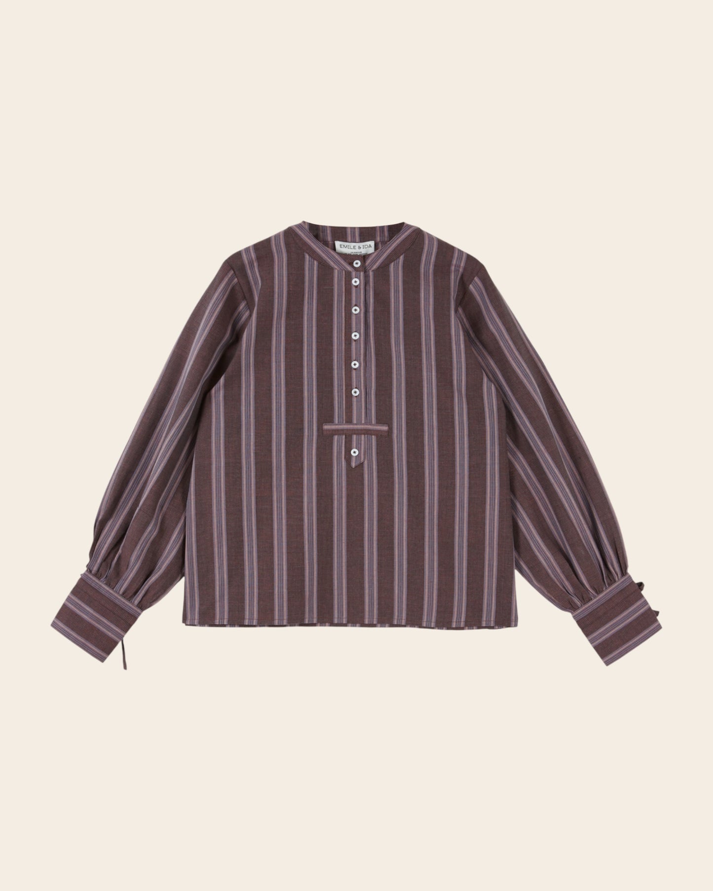 Blouse - Rayé khadi violet