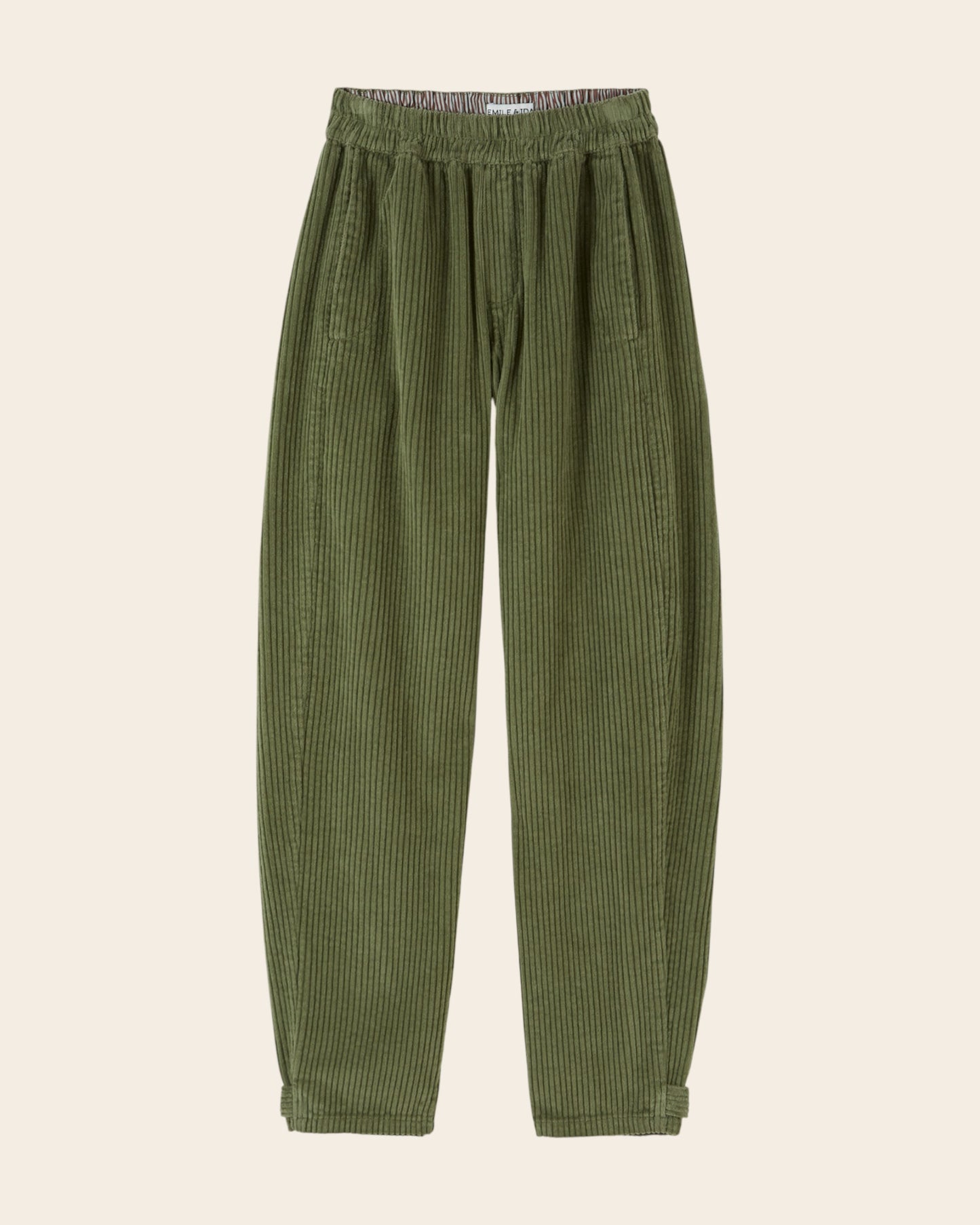 Pantalon jogger - Velours cotelé vert pistache