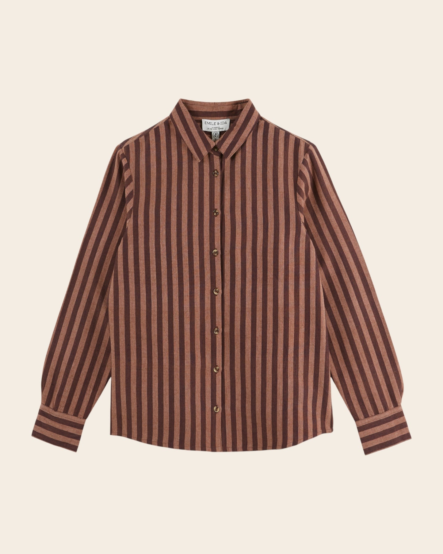 Chemise - Rayée khadi violine