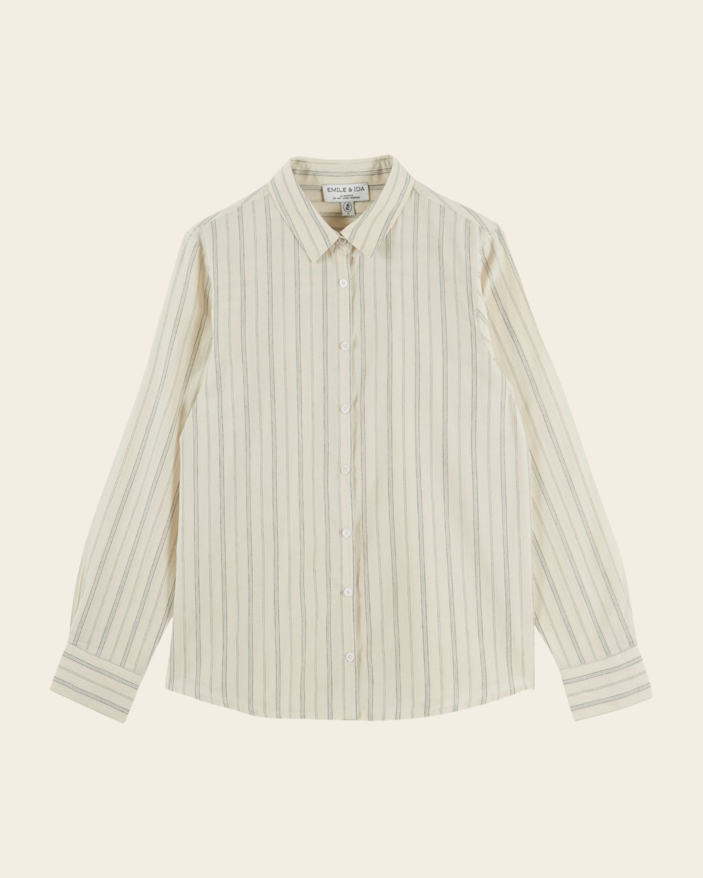 Chemise - Rayée khadi écru