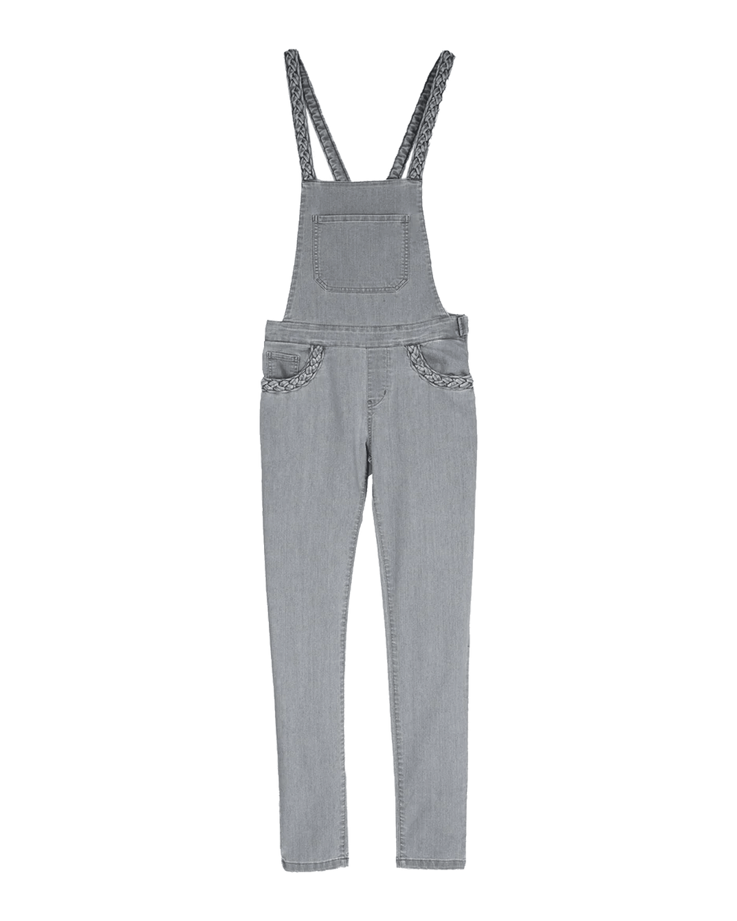 Salopette - tressée en coton stretch gris
