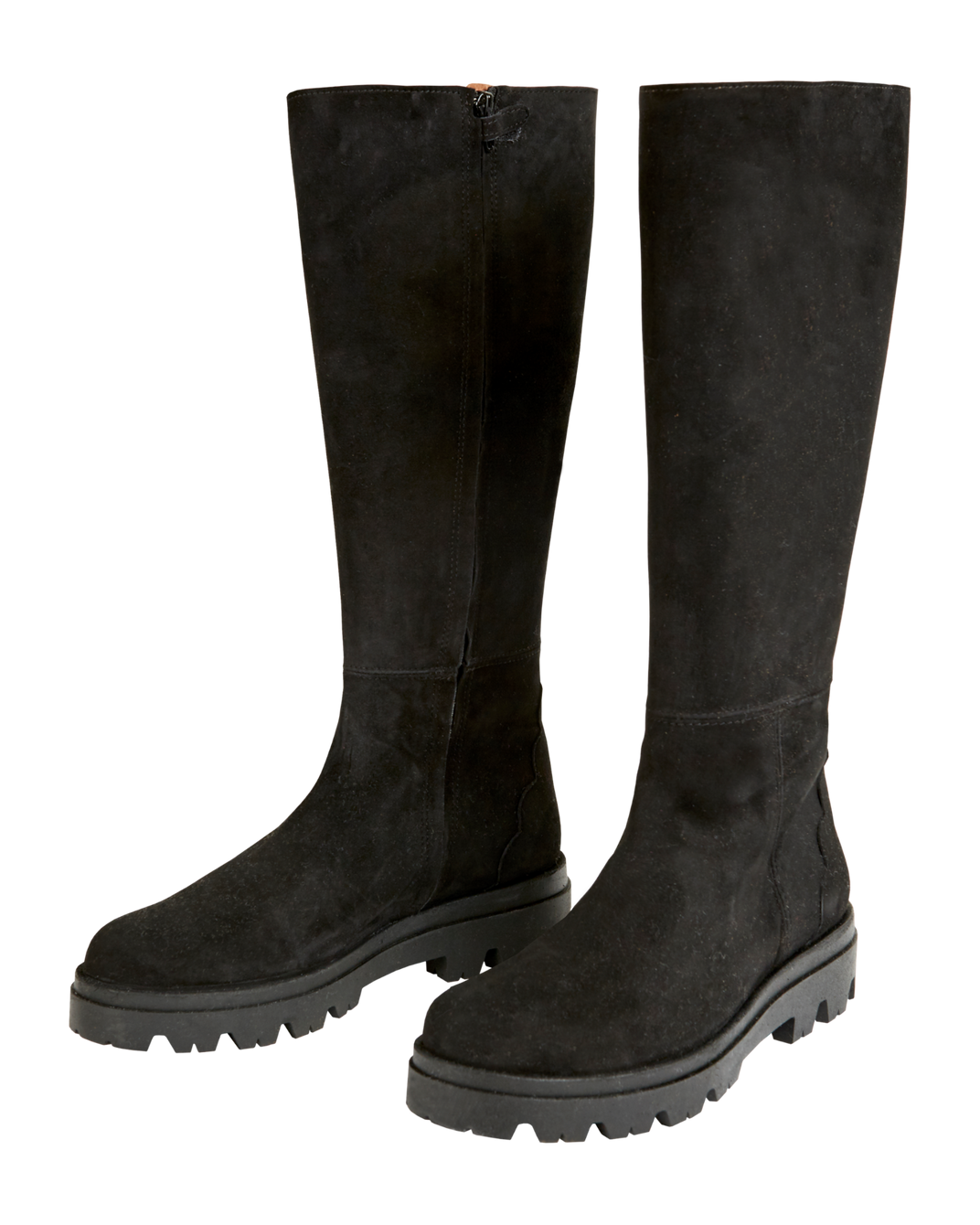 Bottes cuir velours noir