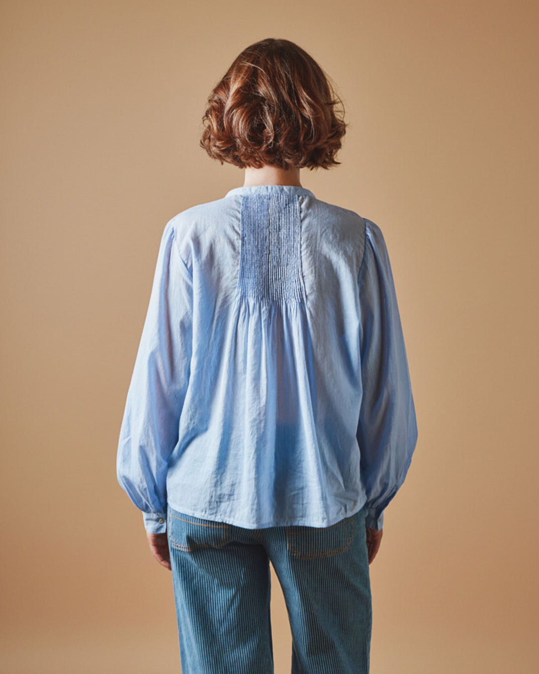 Blouse - Plissé bleu