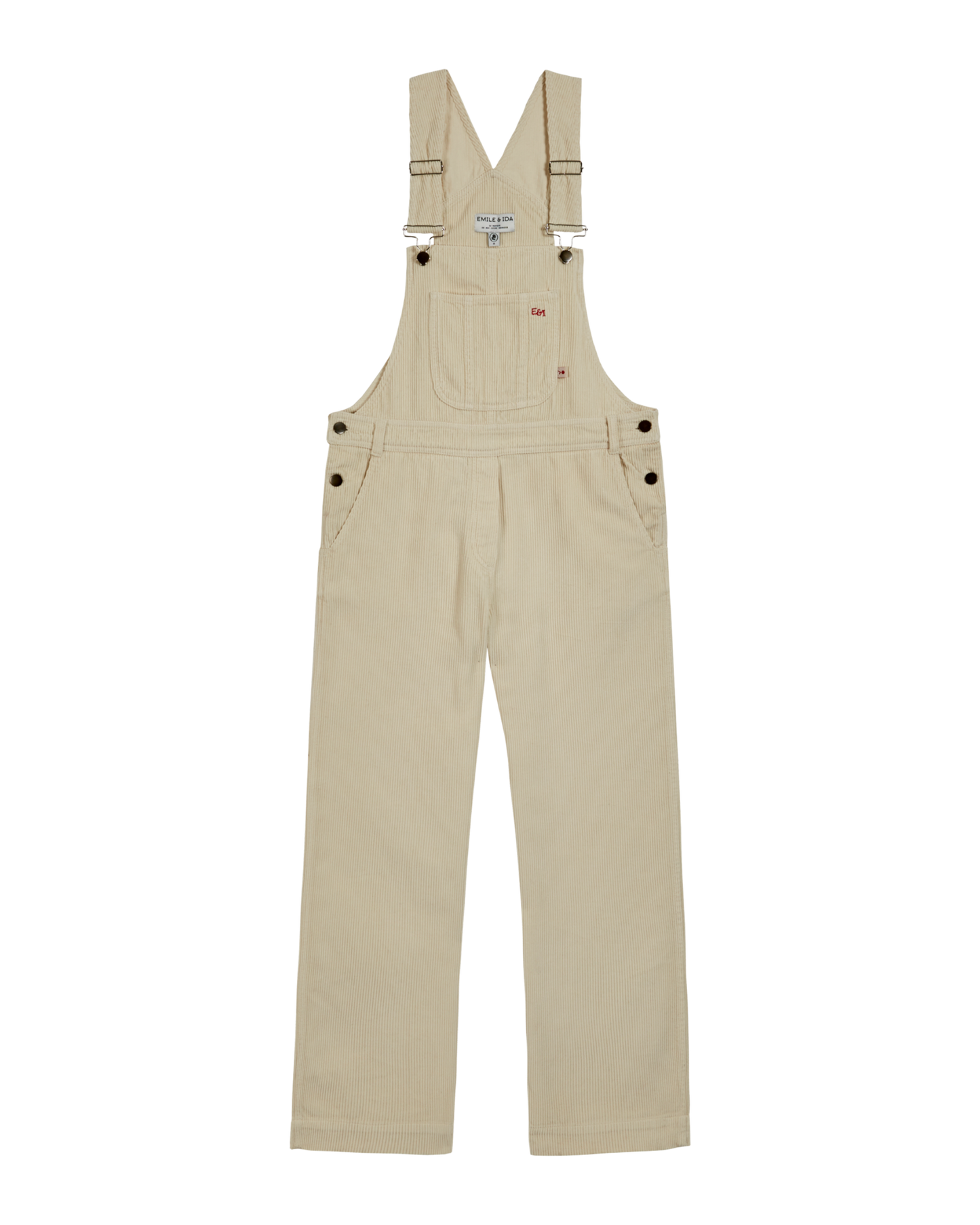 Salopette boyfriend velours écru