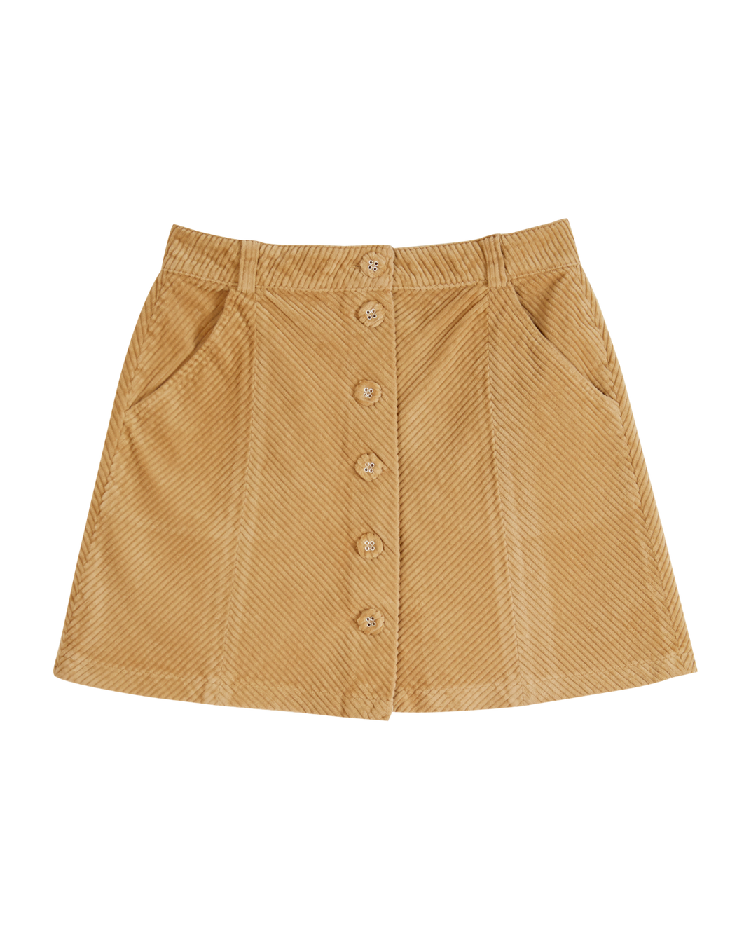 Jupe velours côtelé biscotte