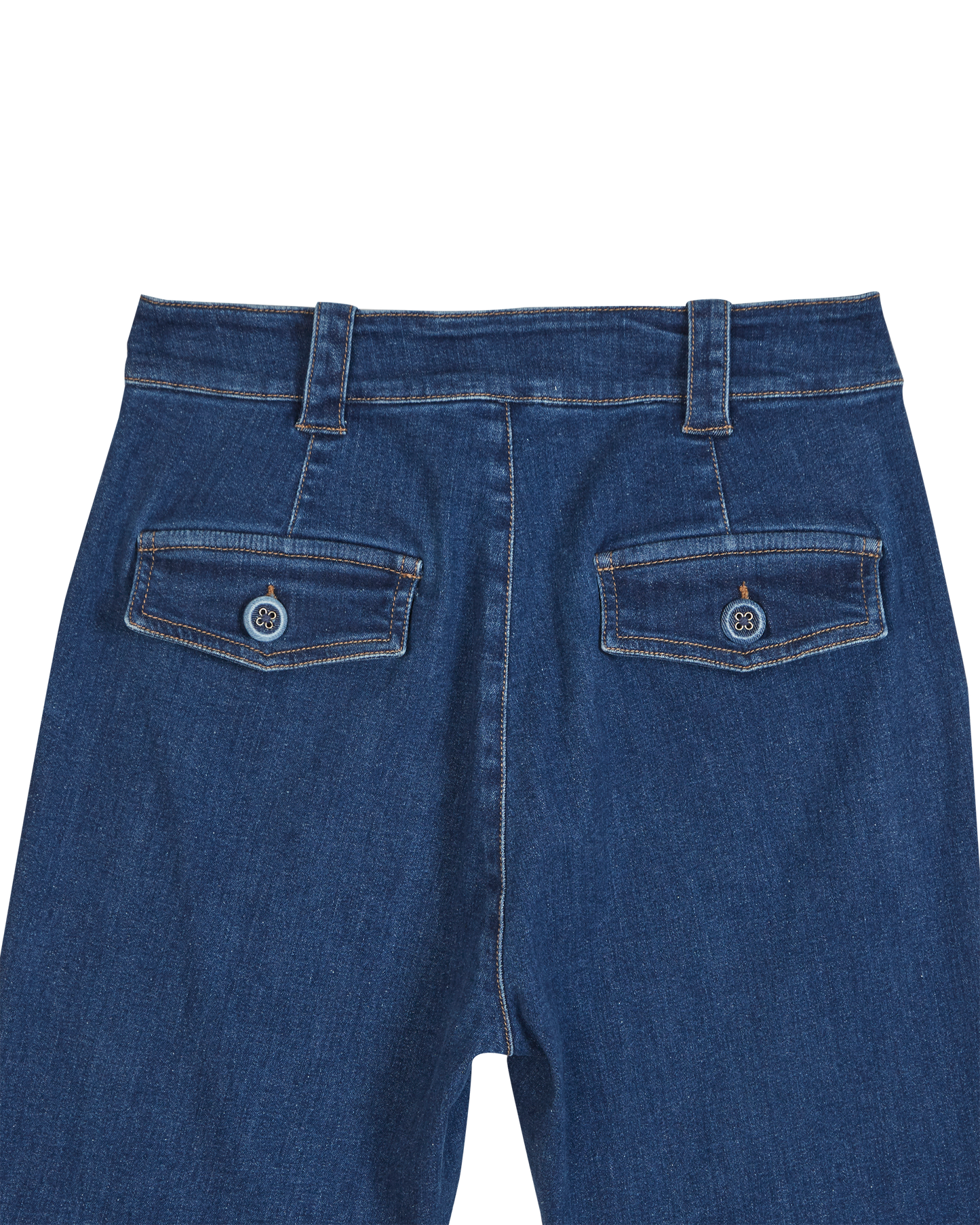 Straight organic cotton denim pants in blue
