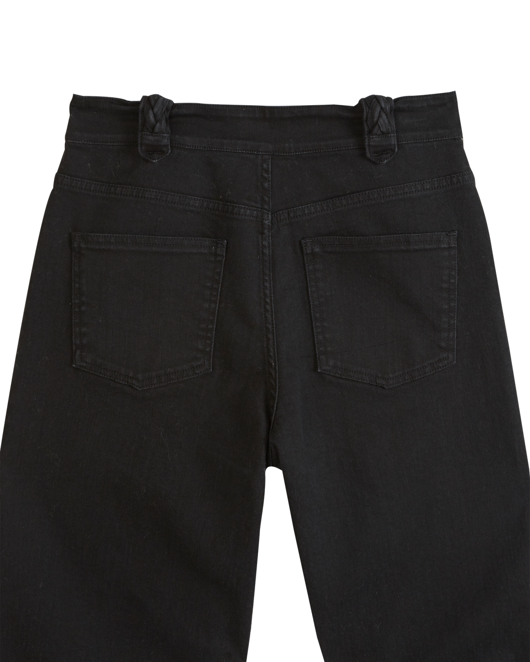 Pantalon wide coton denim noir