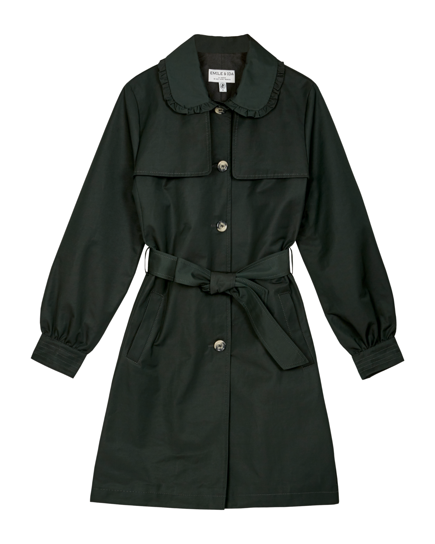 Trench coat vert sapin