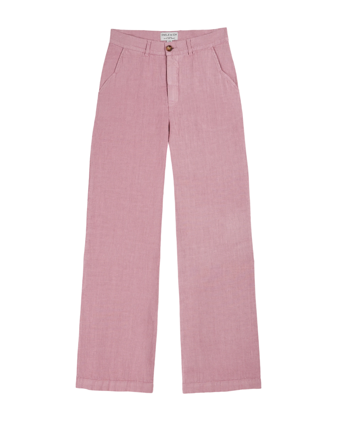 Pantalon - droit lin lilas