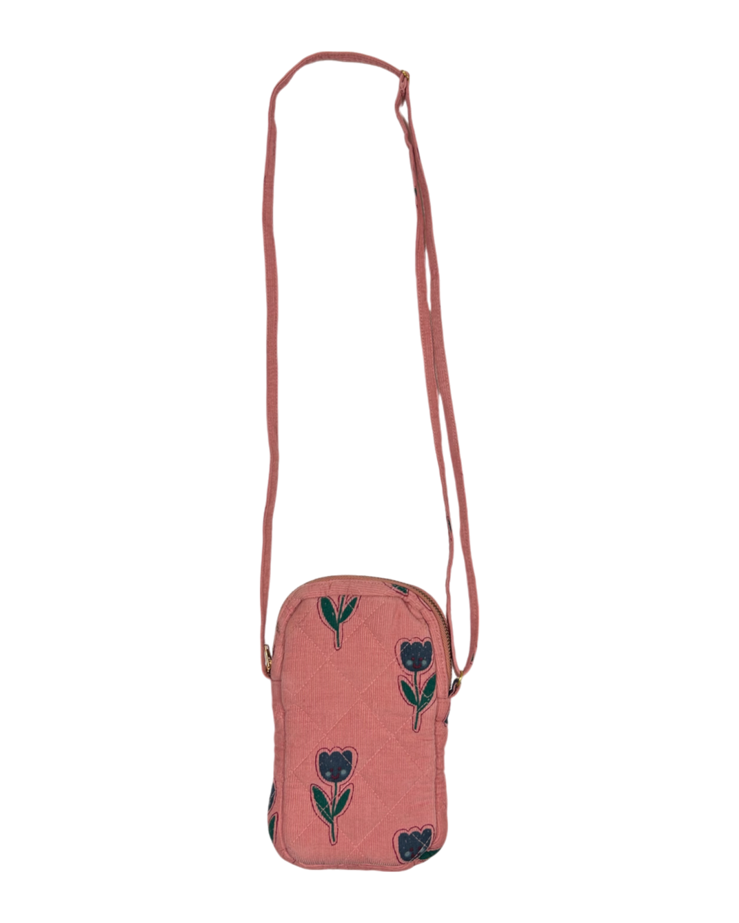 Pochette téléphone velours tulipe blush