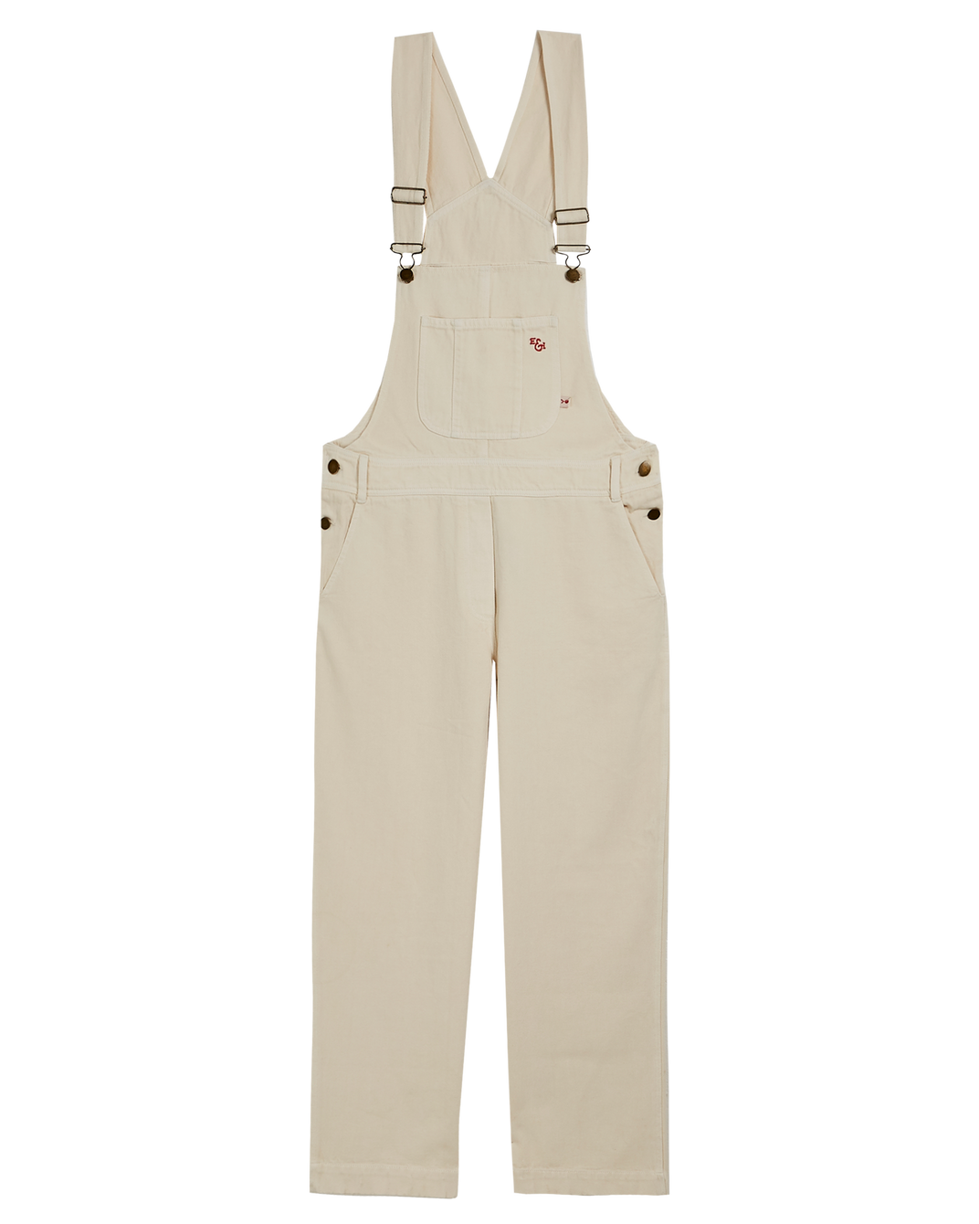 Salopette denim blanc cassé