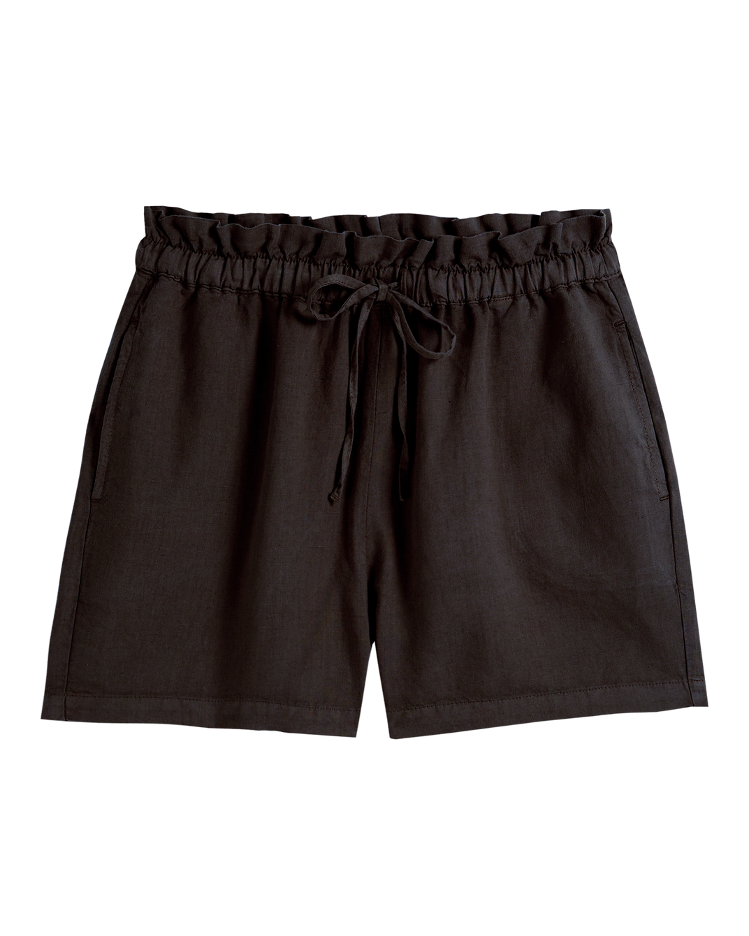Short - Ample lin et coton bitume