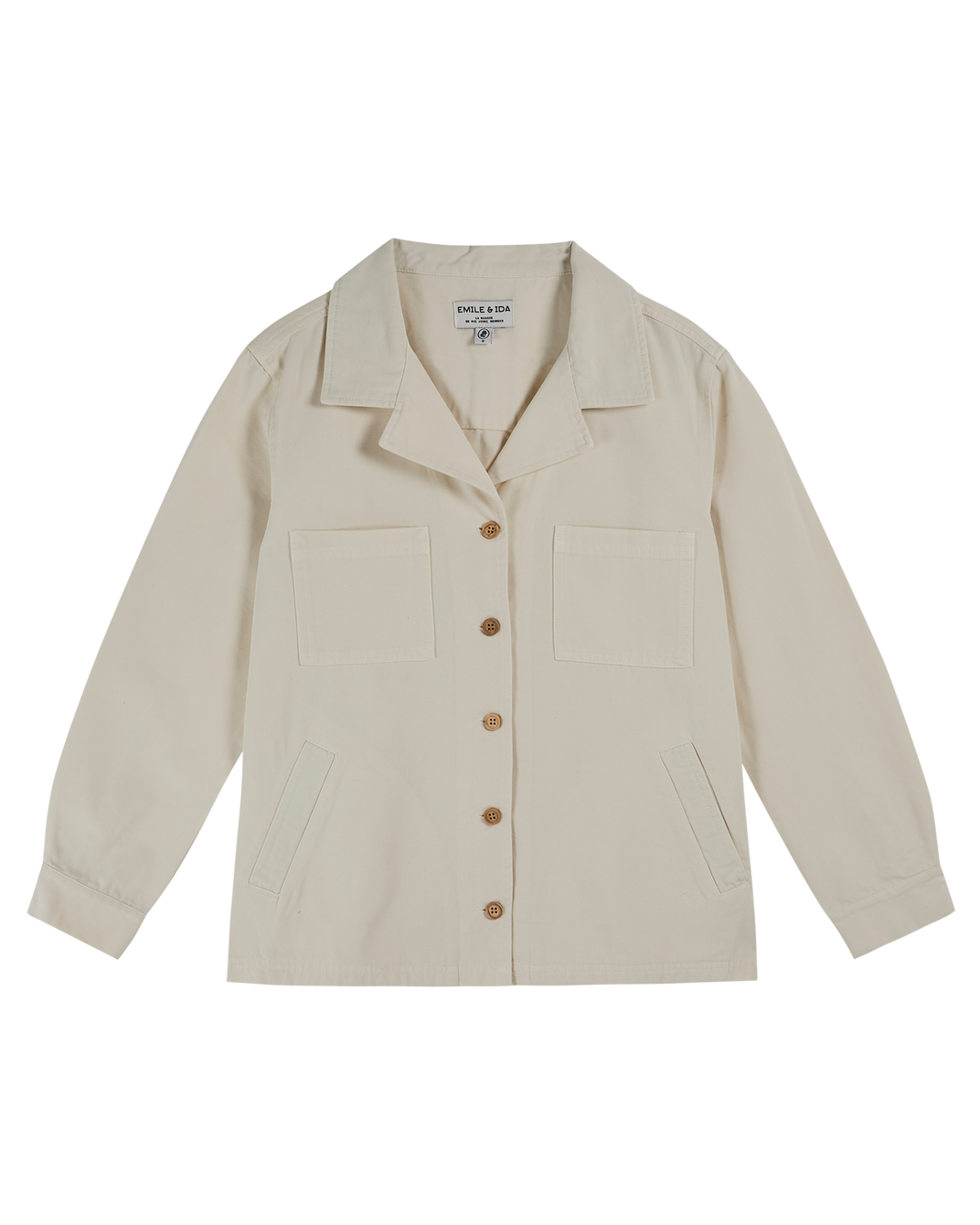 Veste toile de coton écru