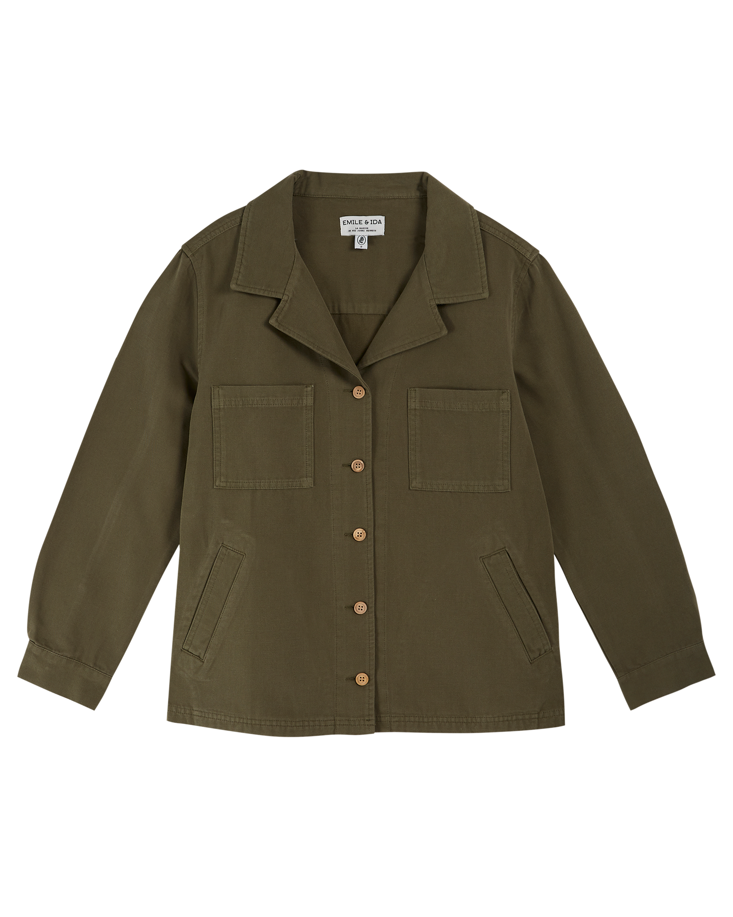 Veste toile de coton vert salicorne