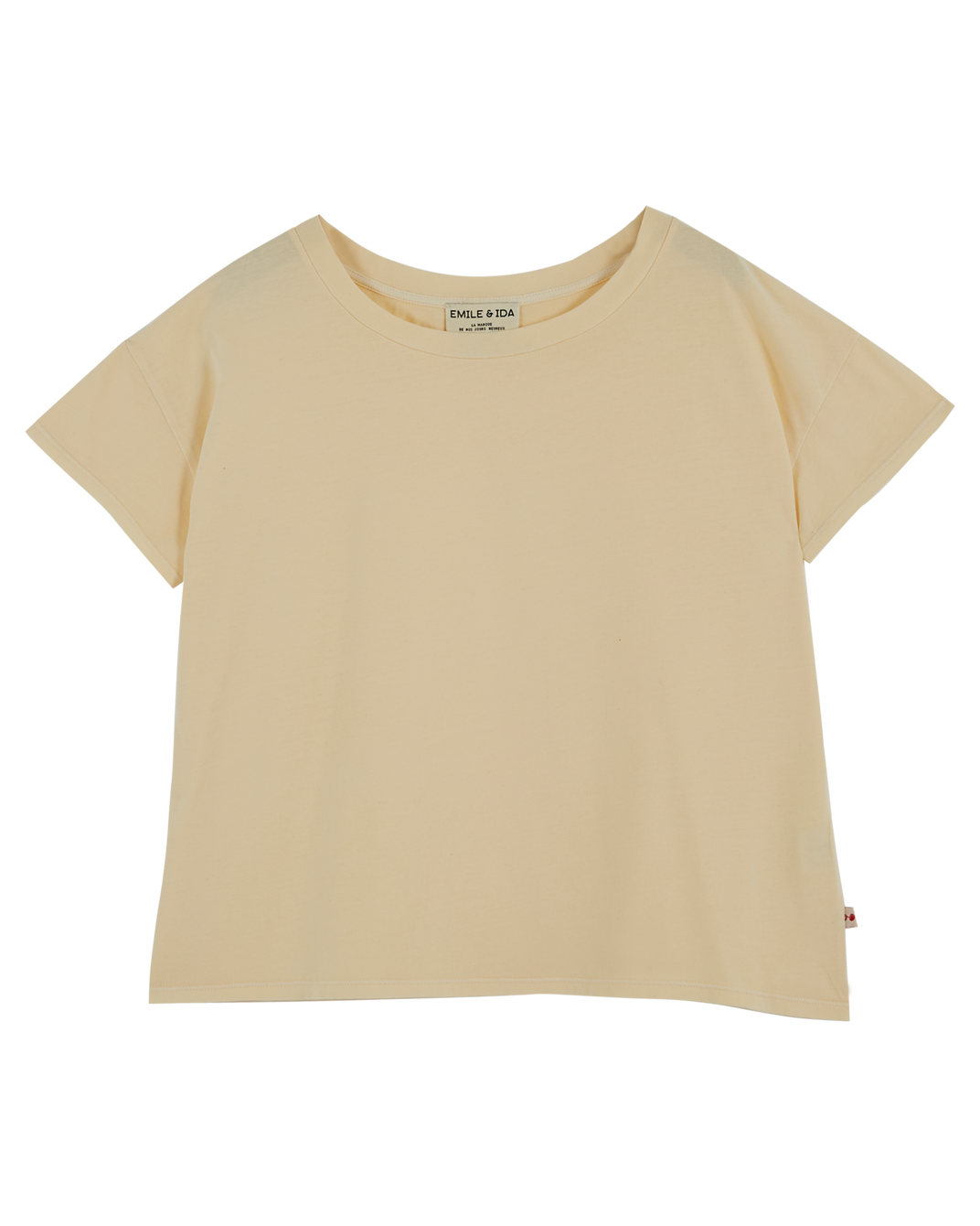 T-shirt coton et teinture bio jaune pâle