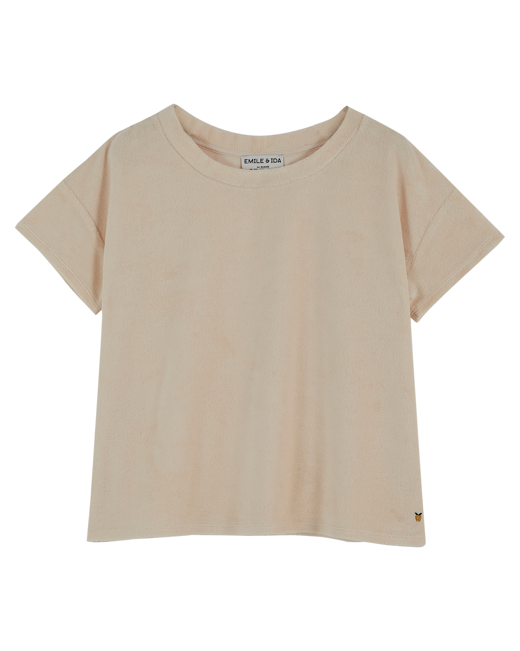 T-shirt éponge uni crème