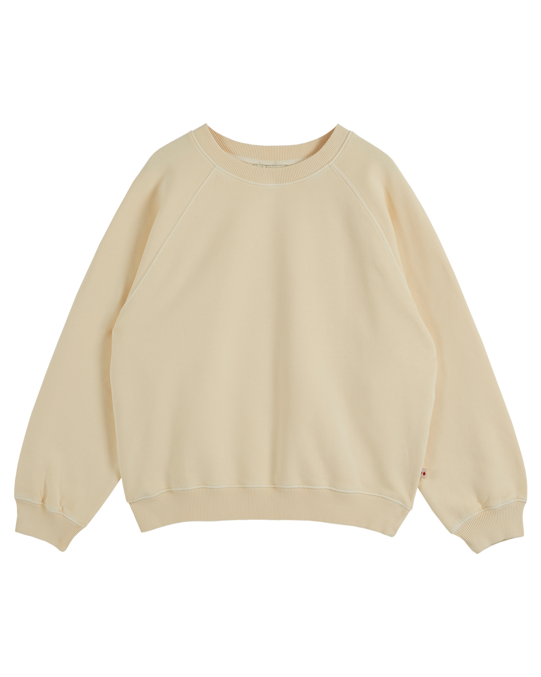 Women's pale yellow organic cotton and dye sweatshirt