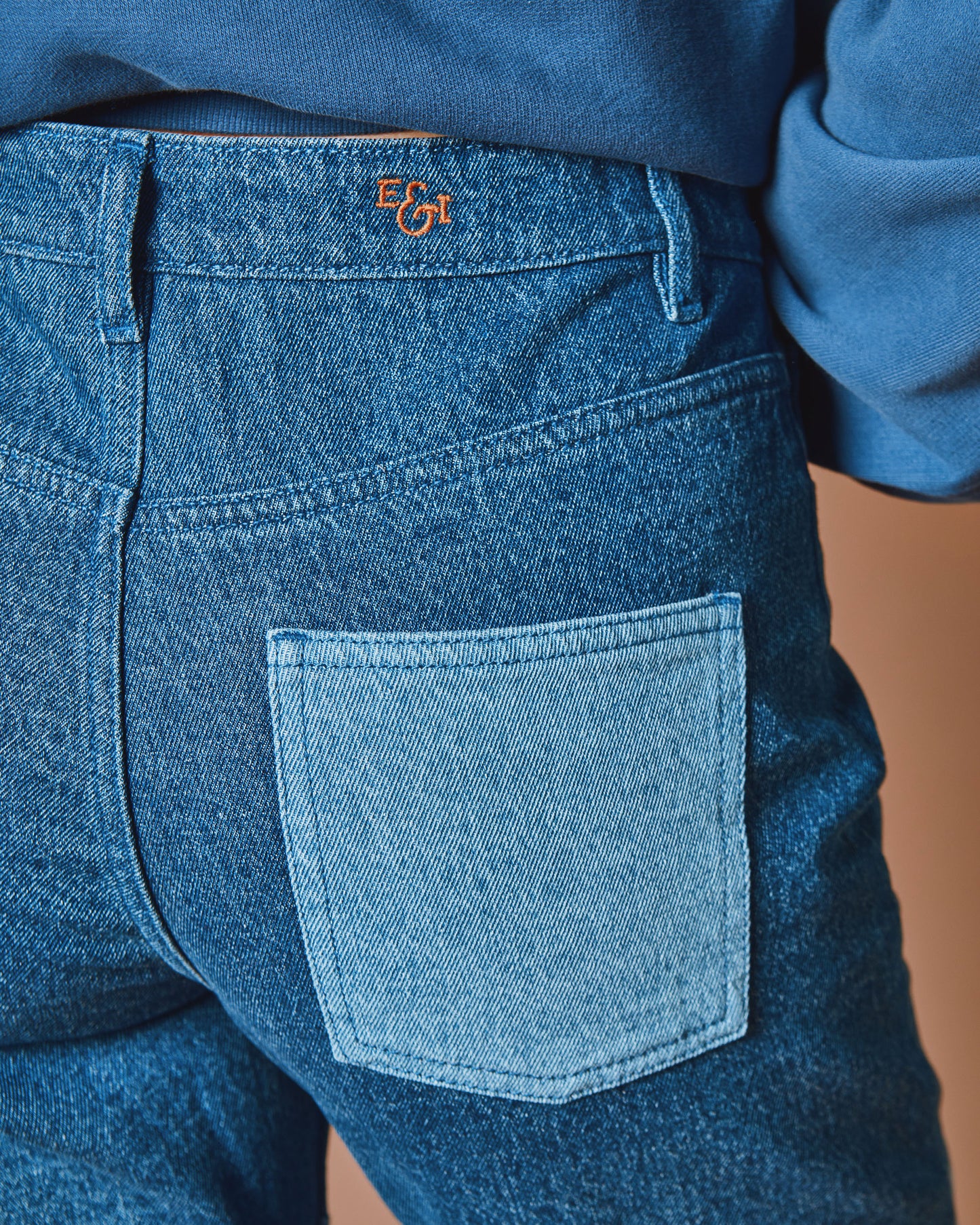 Jean - Patchwork bleu