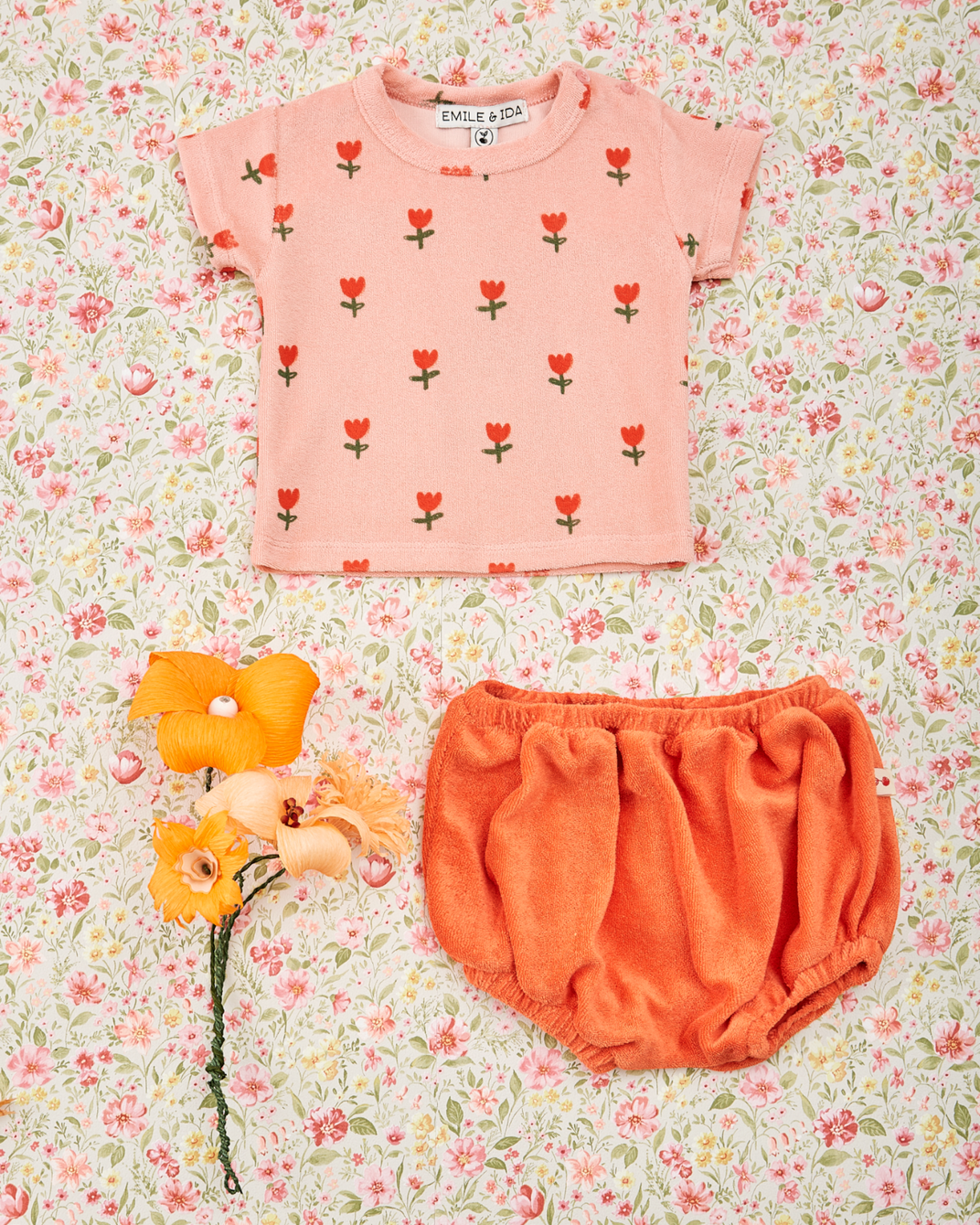 T-shirt bébé - Éponge tulipes blossom
