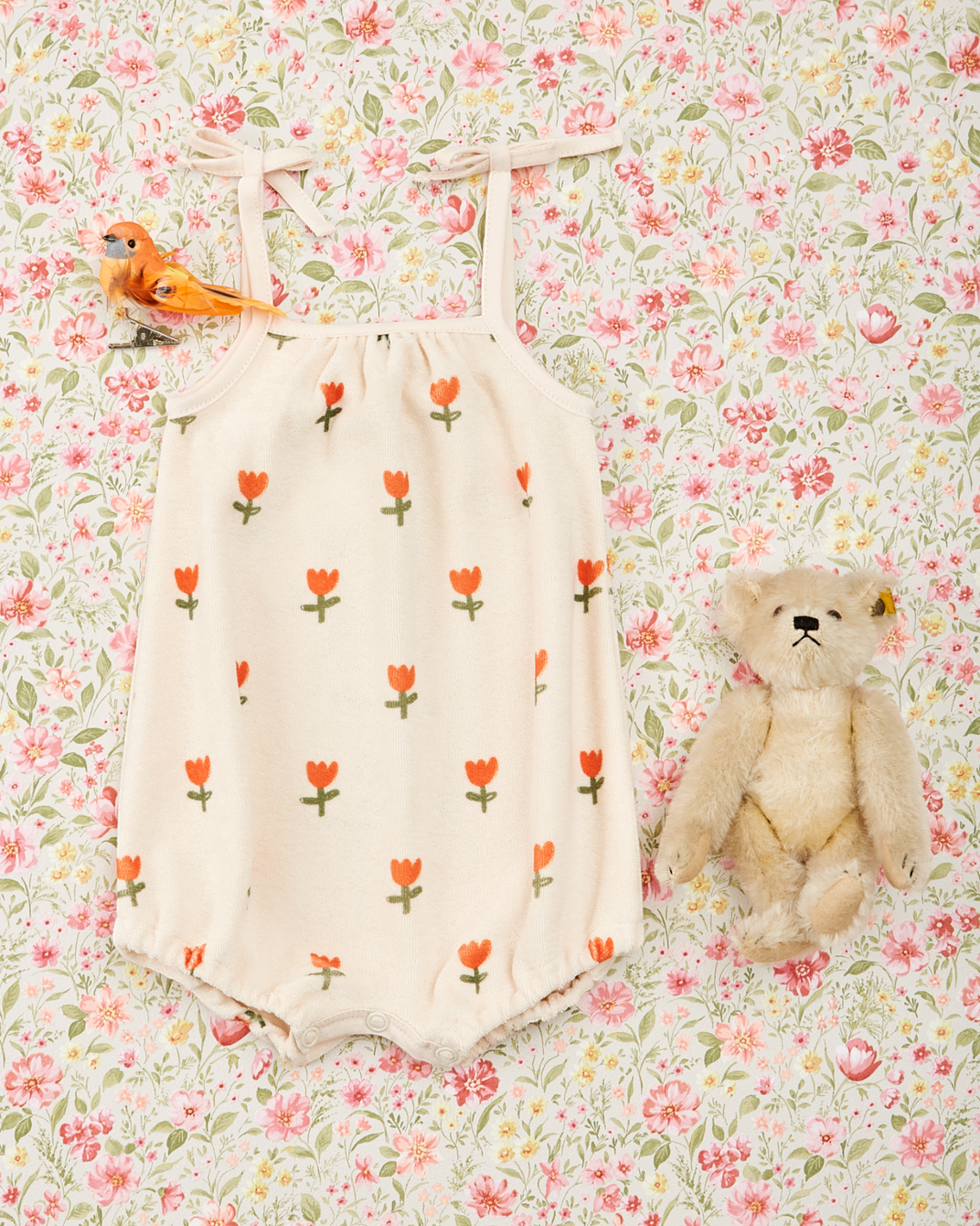 Combicourt - éponge tulipes crème