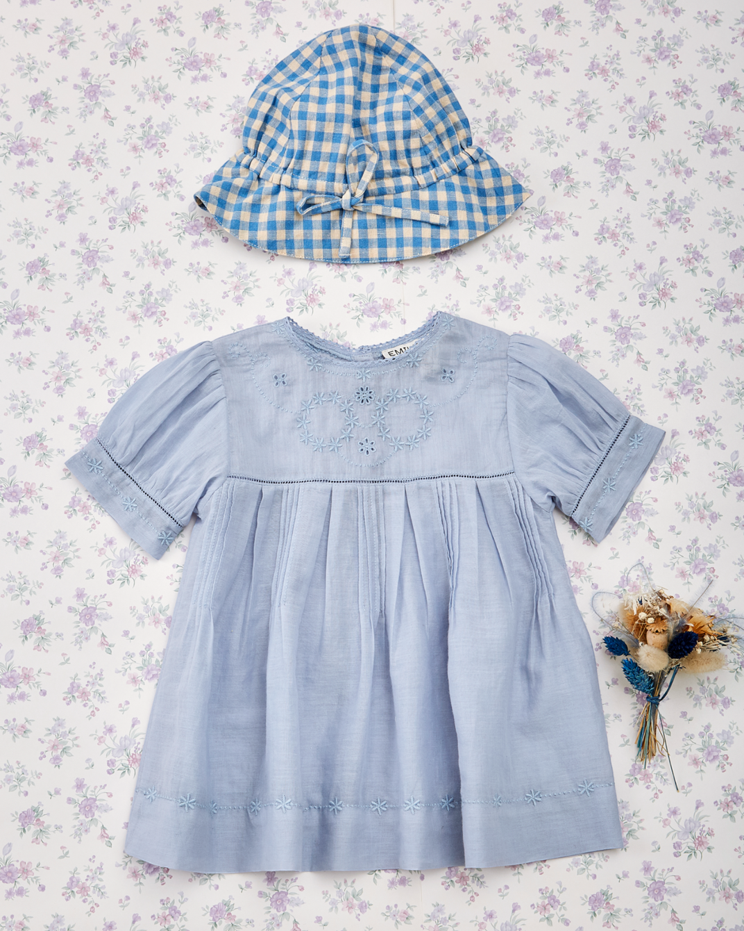 Robe bébé - vintage écume