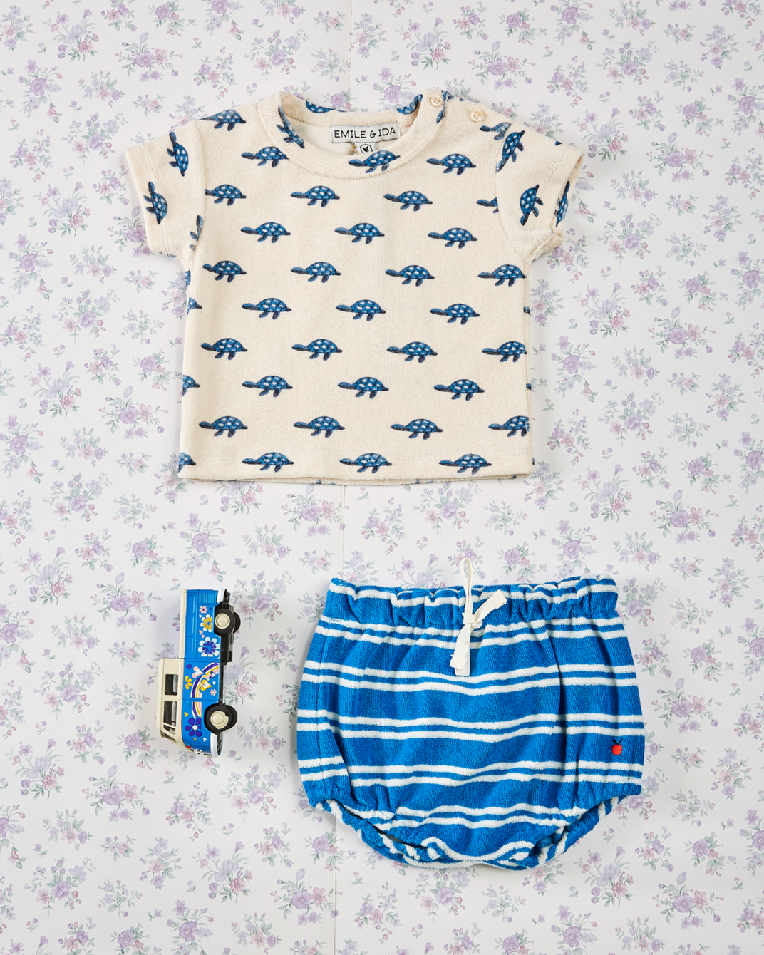 T-shirt - éponge tortues écru