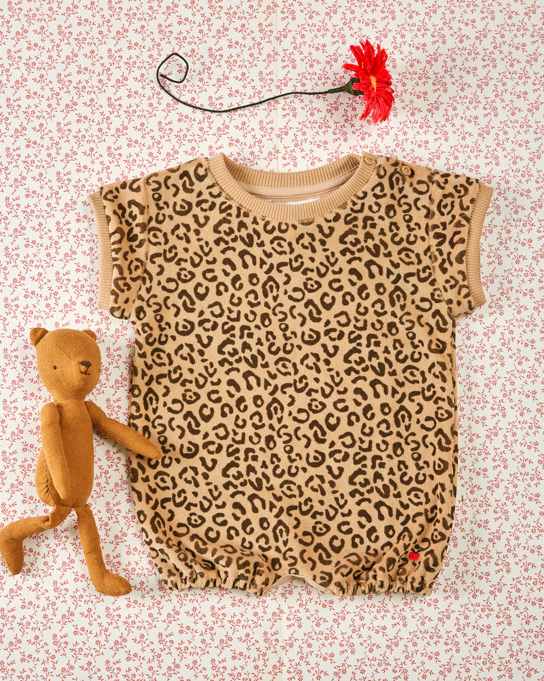Leopard terry combi-bloomer
