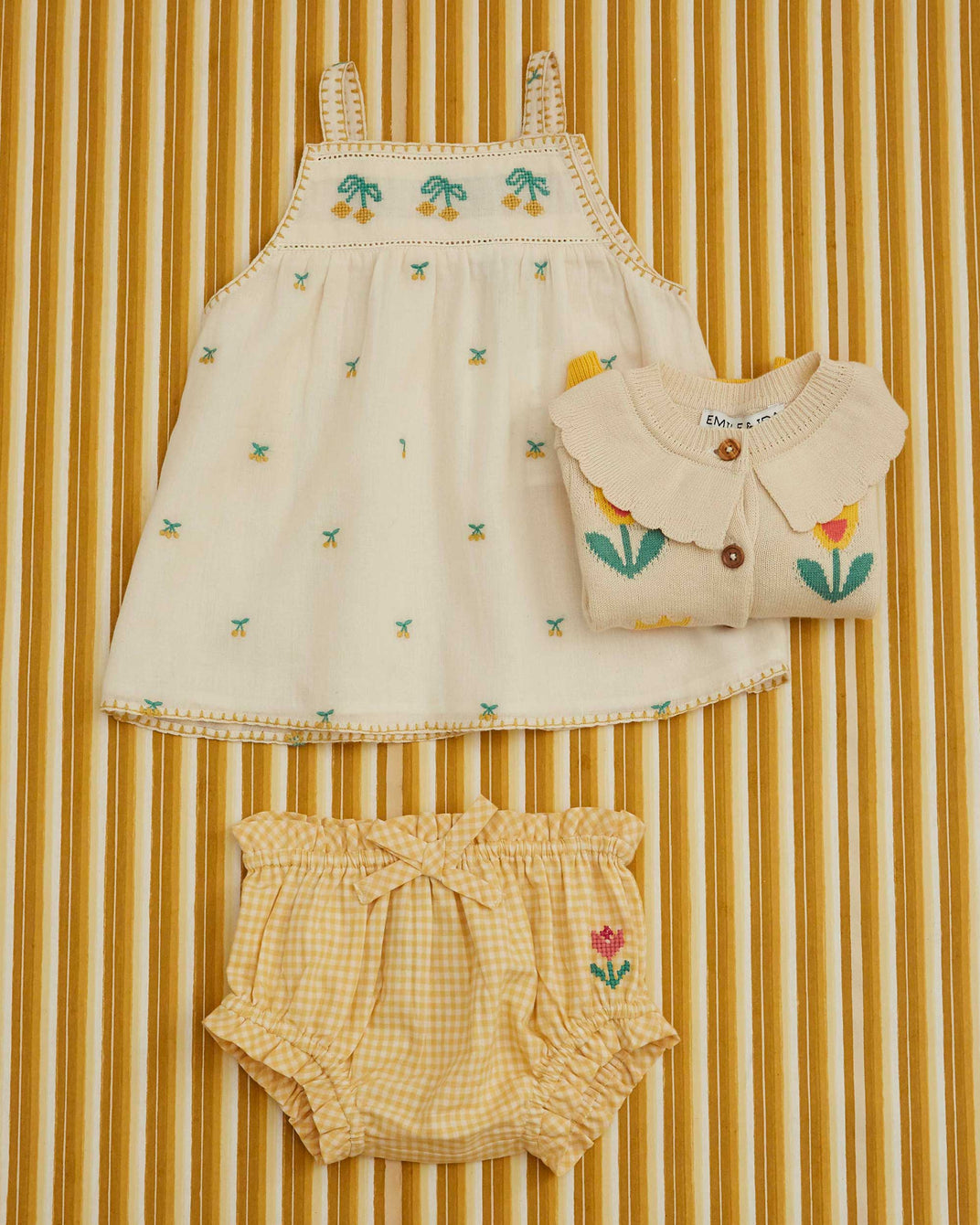 Yellow gingham bloomers