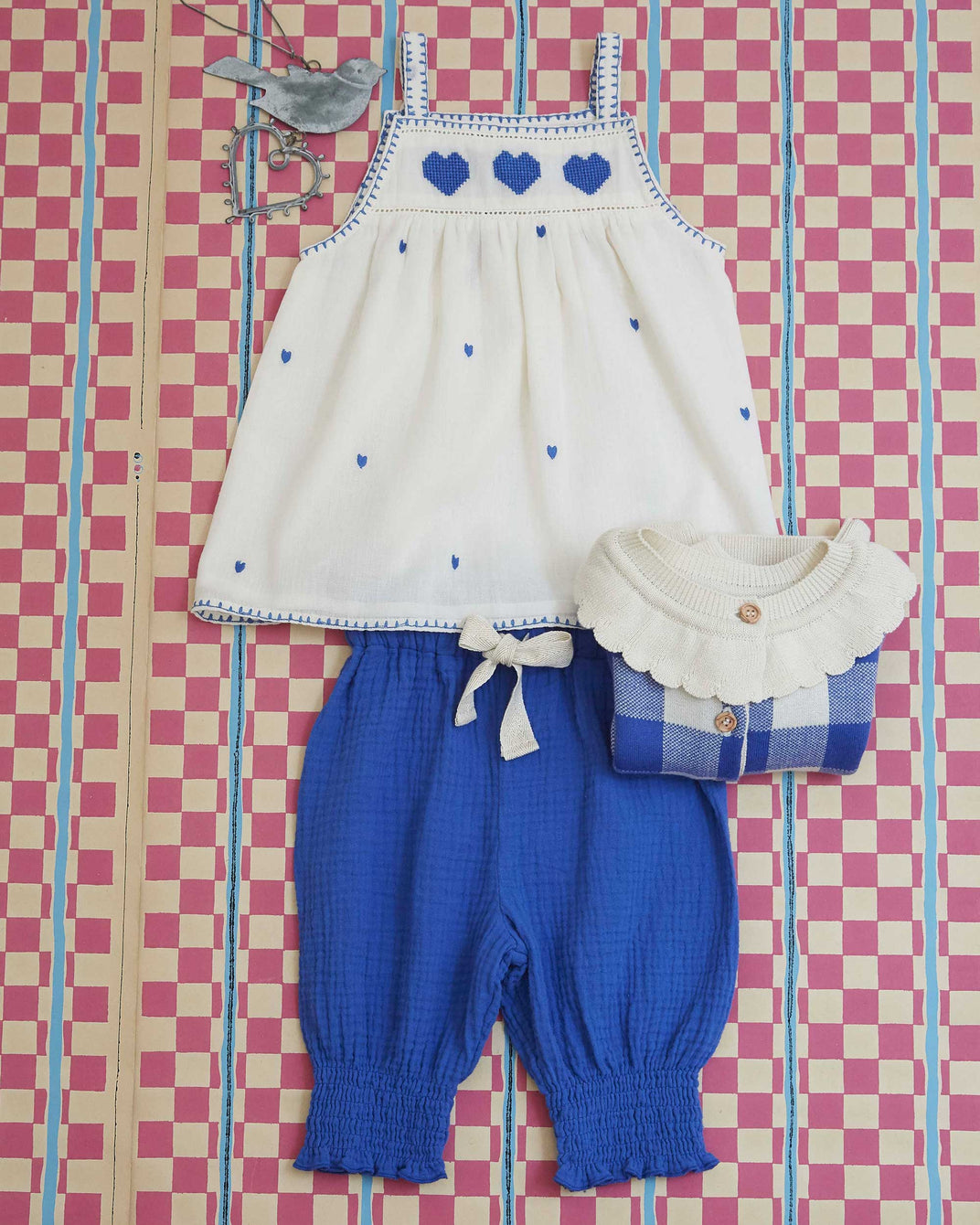 Sapphire cotton gauze pants