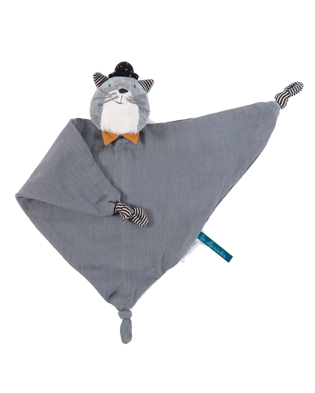 doudou lange  chat gris - moulin roty