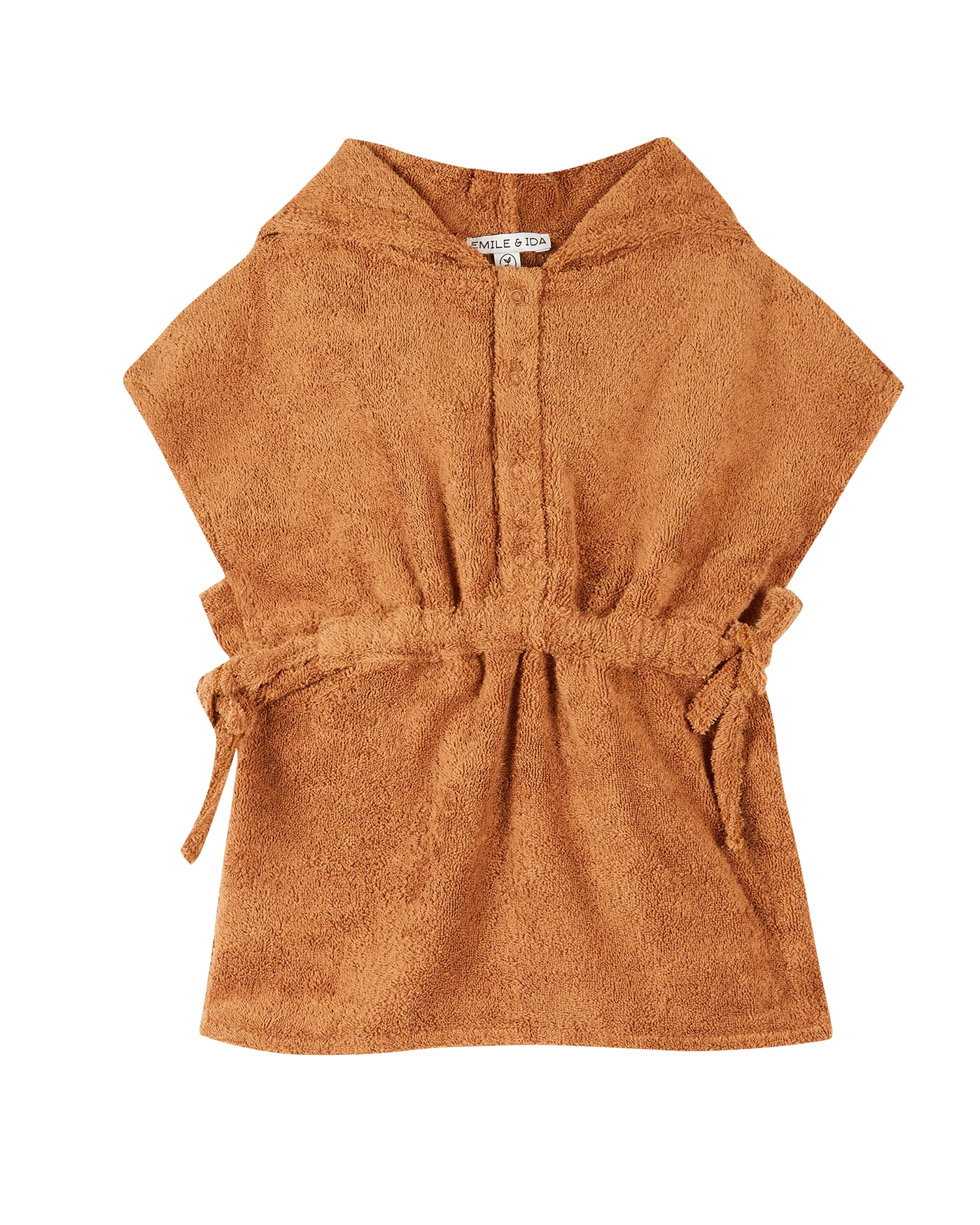 Peignoir lapin ponge bio caramel