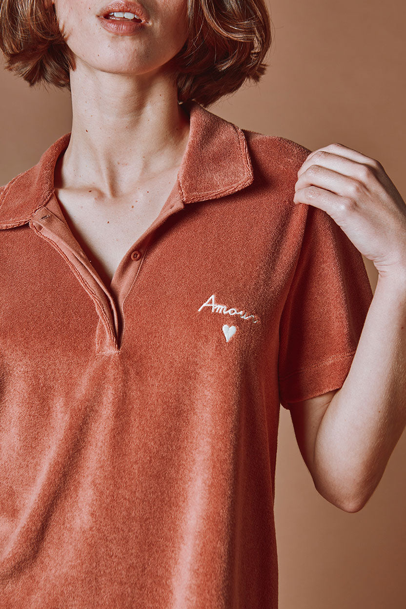 Polo - Éponge Amour sienne