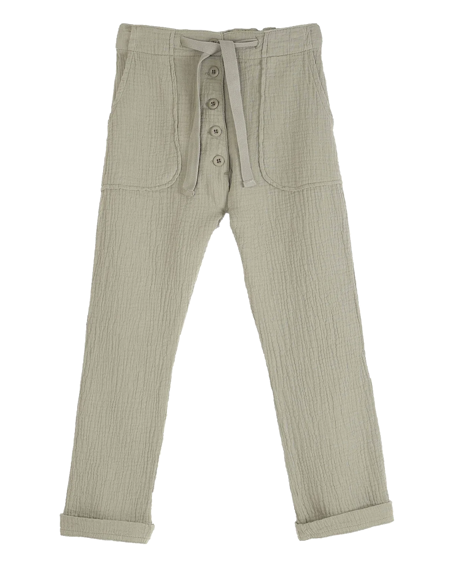Sage double cotton gauze pants