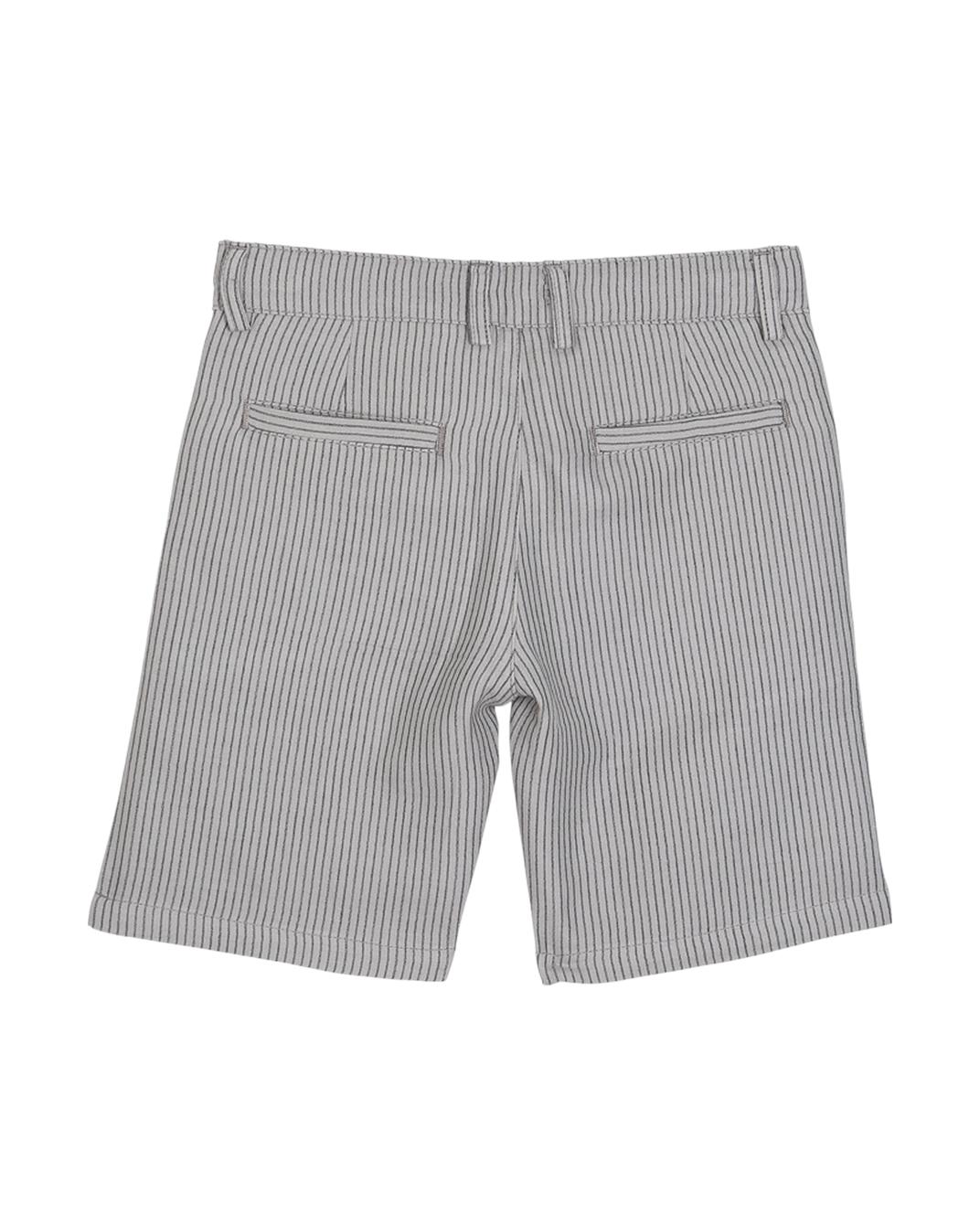 Black striped Bermuda shorts