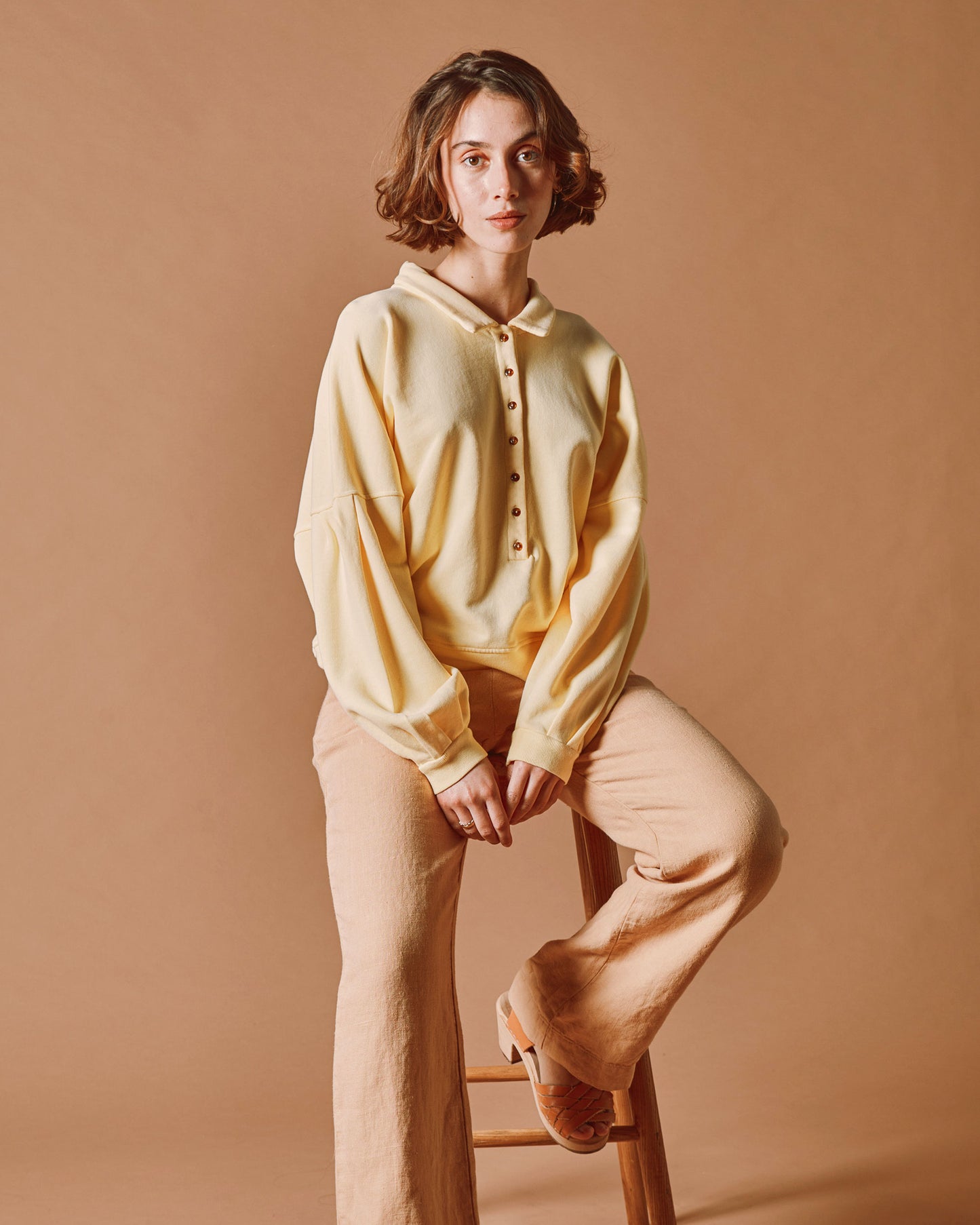 Sweat - Boutonné mimosa