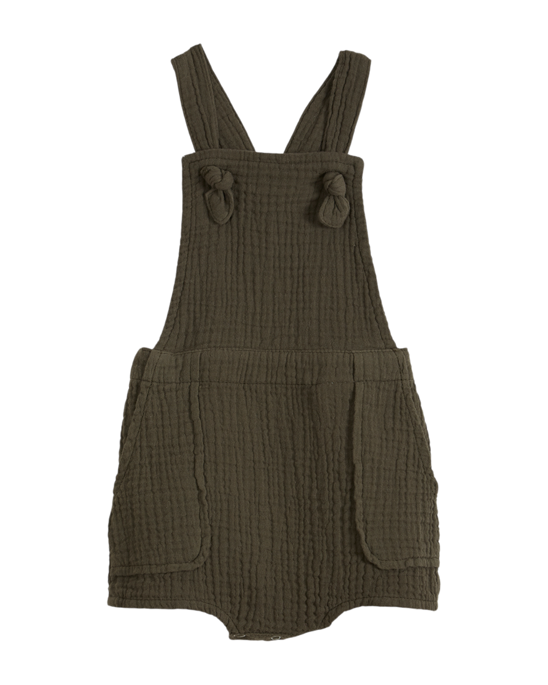 Salopette - Double gaze de coton kaki