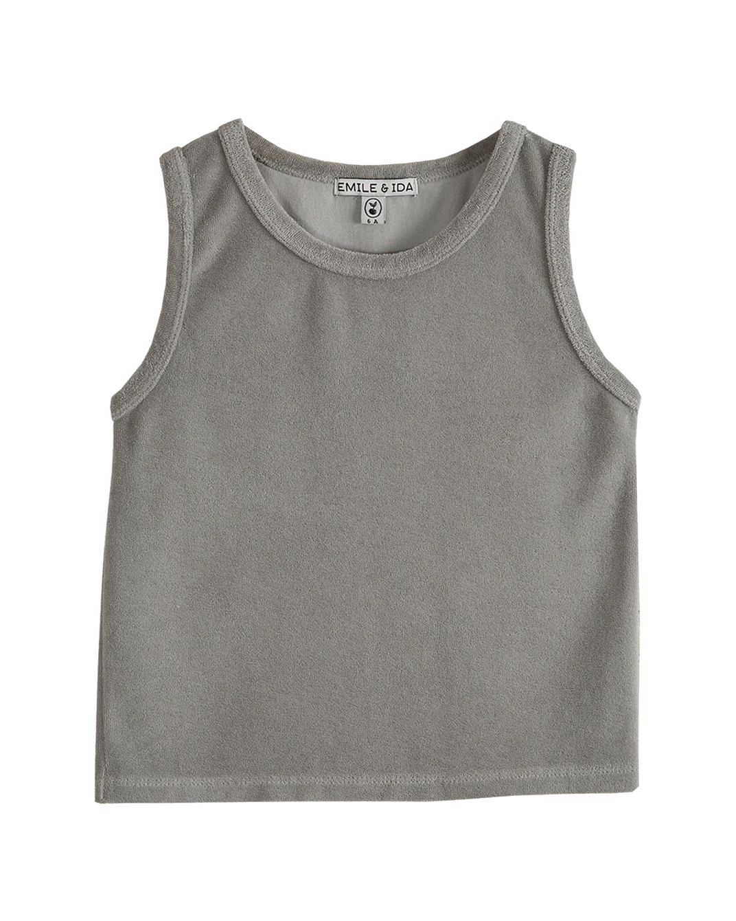 Gray terry tank top