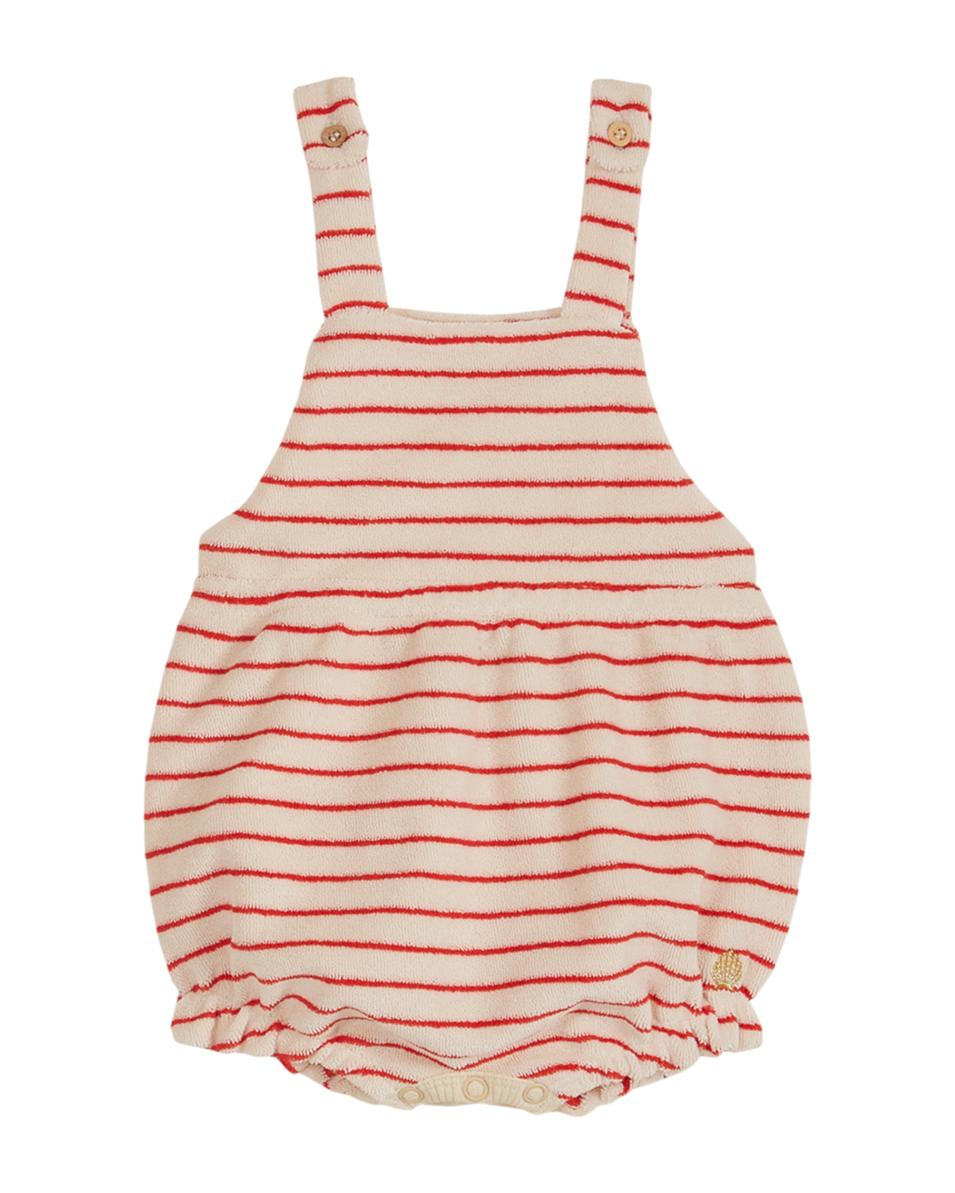 Red striped terry combi-bloomer